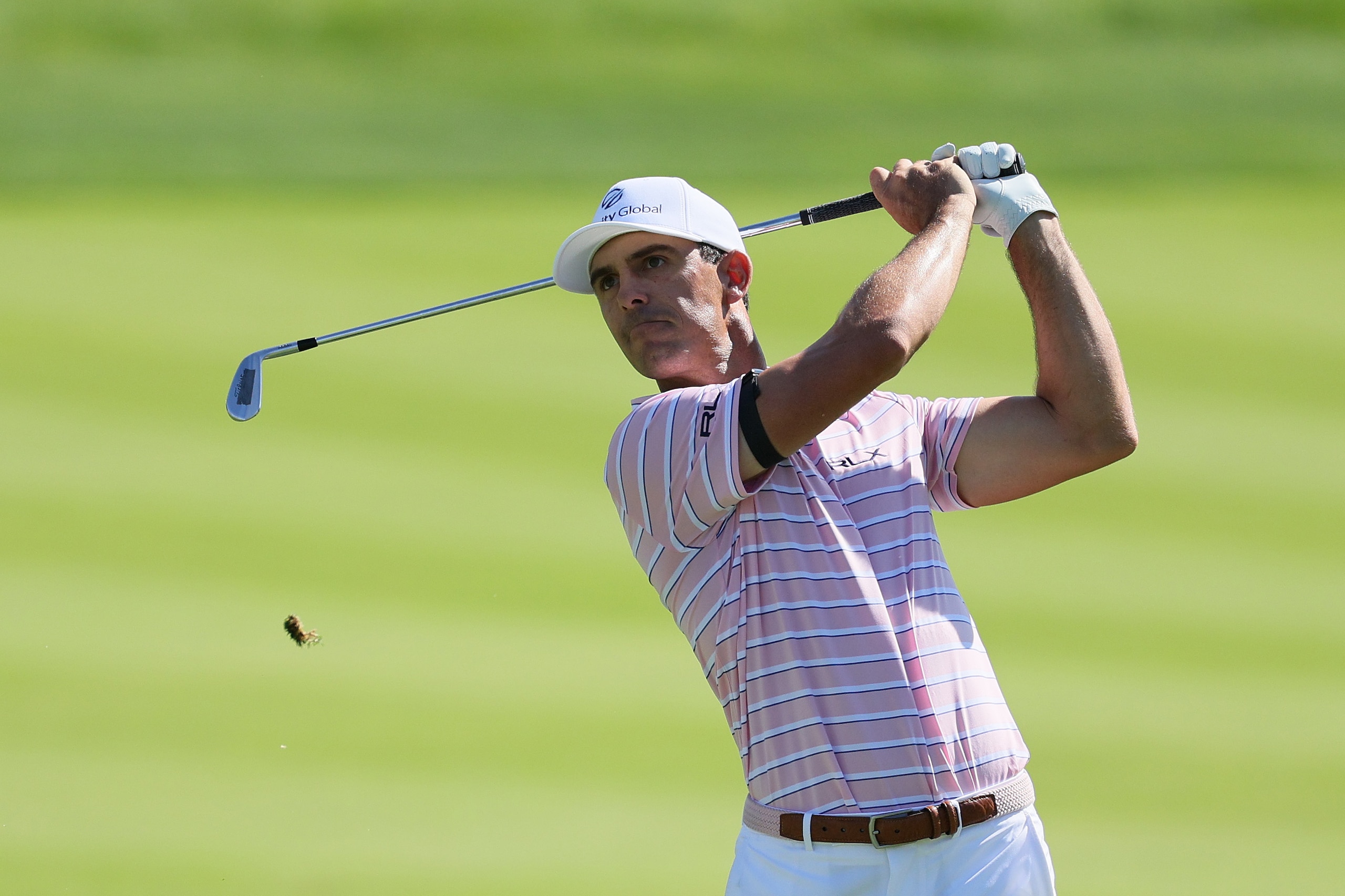 DUBLIN, OHIO - JUNE 04: Billy Horschel of the United States plays a shot on the 17th hole during the third round of the Memorial Tournament presented by Workday at Muirfield Village Golf Club on June 04, 2022 in Dublin, Ohio. (Photo by Andy Lyons/Getty Images)