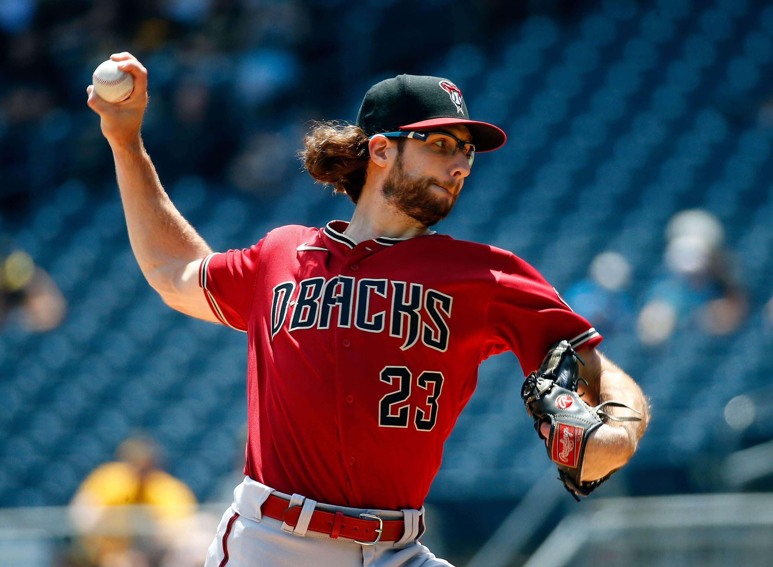 PITTSBURGH, PA - JUNE 05:  Zac Gallen #23 of the Arizona Diamondbacks pitches in the first inning against the Pittsburgh Pirates during the game at PNC Park on May 5, 2022 in Pittsburgh, Pennsylvania.  (Photo by Justin K. Aller/Getty Images)