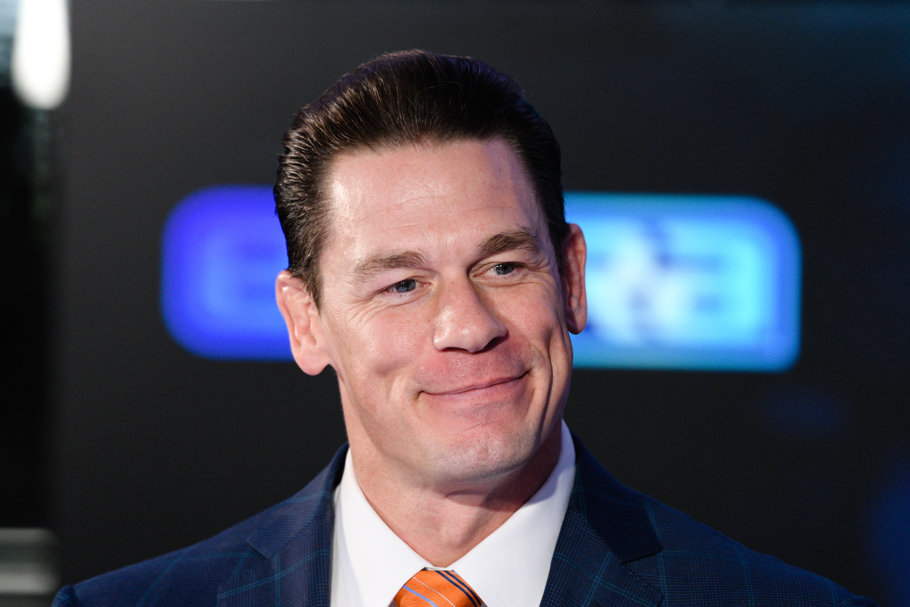 BURBANK, CALIFORNIA - JANUARY 15: John Cena visits "Extra" at Burbank Studios on January 15, 2020 in Burbank, California. (Photo by Noel Vasquez/Getty Images)