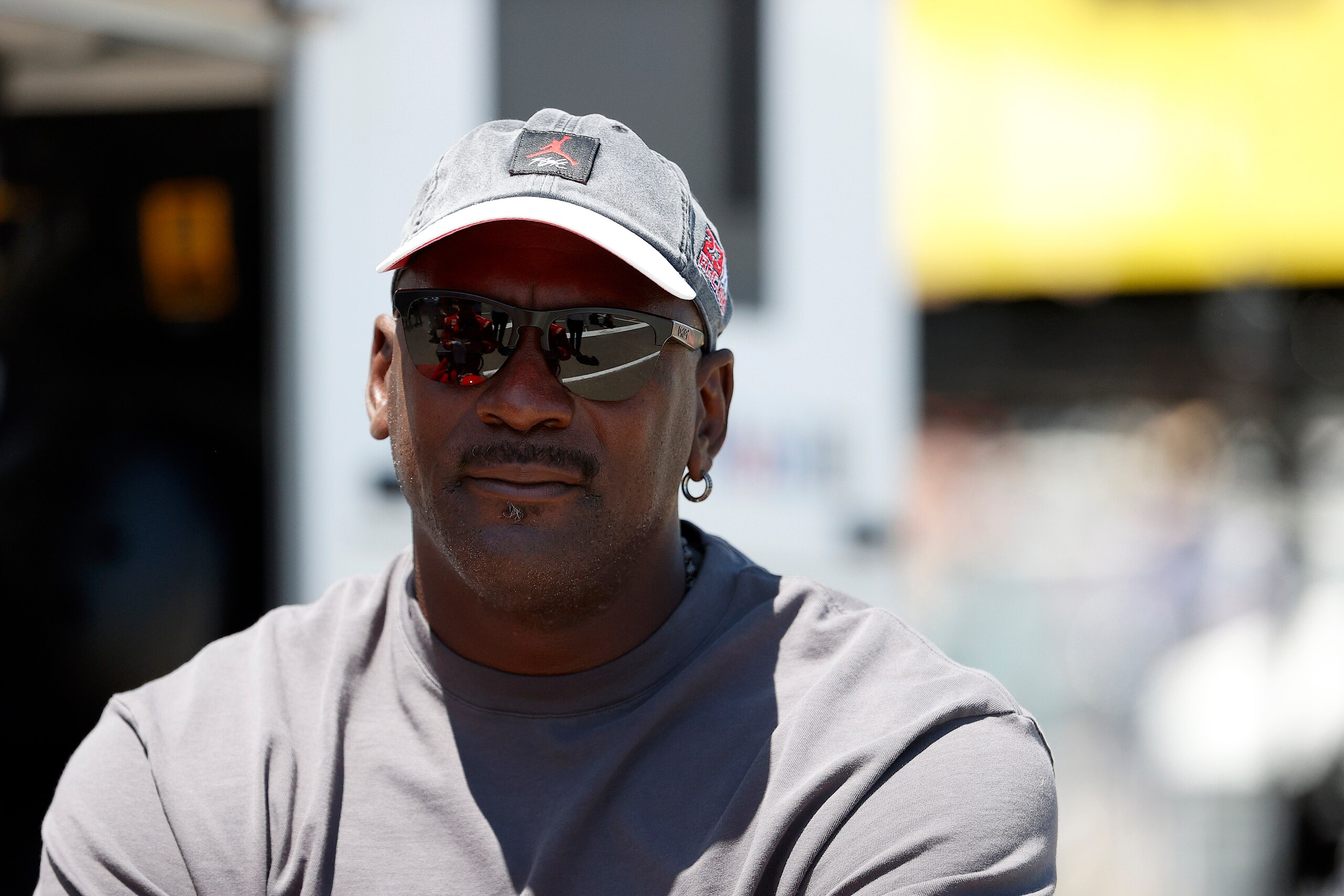 SONOMA, CALIFORNIA - JUNE 06: NBA Hall of Famer Michael Jordan and co-owner of 23XI Racing waits in the #23 DoorDash Toyota pit area prior to the NASCAR Cup Series Toyota/Save Mart 350 at Sonoma Raceway on June 06, 2021 in Sonoma, California. (Photo by Maddie Meyer/Getty Images) SONOMA, CALIFORNIA - JUNE 06: NBA Hall of Famer Michael Jordan and co-owner of 23XI Racing waits in the #23 DoorDash Toyota pit area prior to the NASCAR Cup Series Toyota/Save Mart 350 at Sonoma Raceway on June 06, 2021 in Sonoma, California. (Photo by Maddie Meyer/Getty Images)