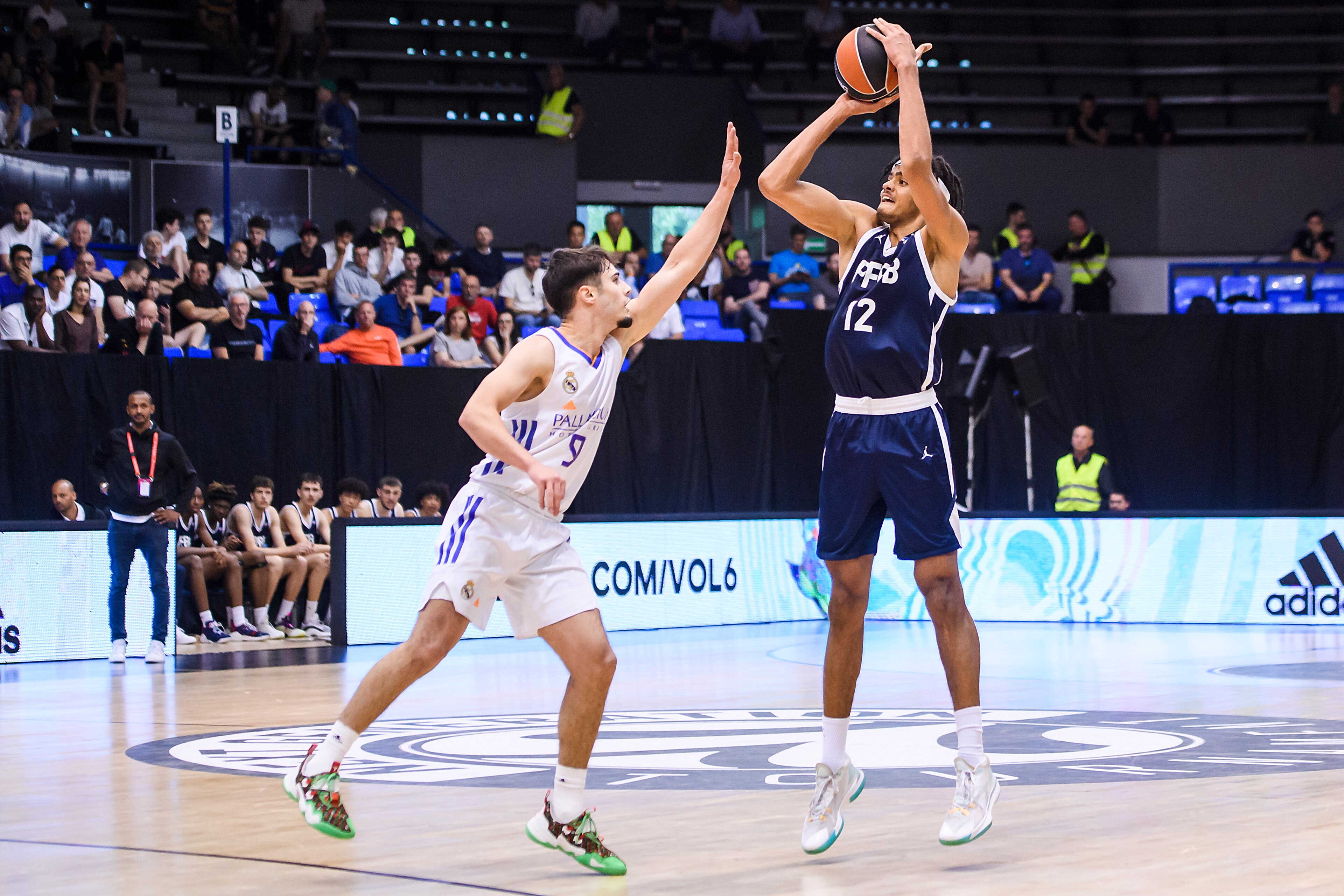 BELGRADE, SERBIA - MAY 20: Rayan Rupert, #12 of U18 Pfym Insep Paris in action during the EB Adidas Next Generation Tournament match between U18 PFYM INSEP Paris v U18 Real Madrid at Ranko Zeravica Sports Hall on May 20, 2022 in Belgrade, Serbia. (Photo by David Grau/Euroleague Basketball via Getty Images) BELGRADE, SERBIA - MAY 20: Rayan Rupert, #12 of U18 Pfym Insep Paris in action during the EB Adidas Next Generation Tournament match between U18 PFYM INSEP Paris v U18 Real Madrid at Ranko Zeravica Sports Hall on May 20, 2022 in Belgrade, Serbia. (Photo by David Grau/Euroleague Basketball via Getty Images)