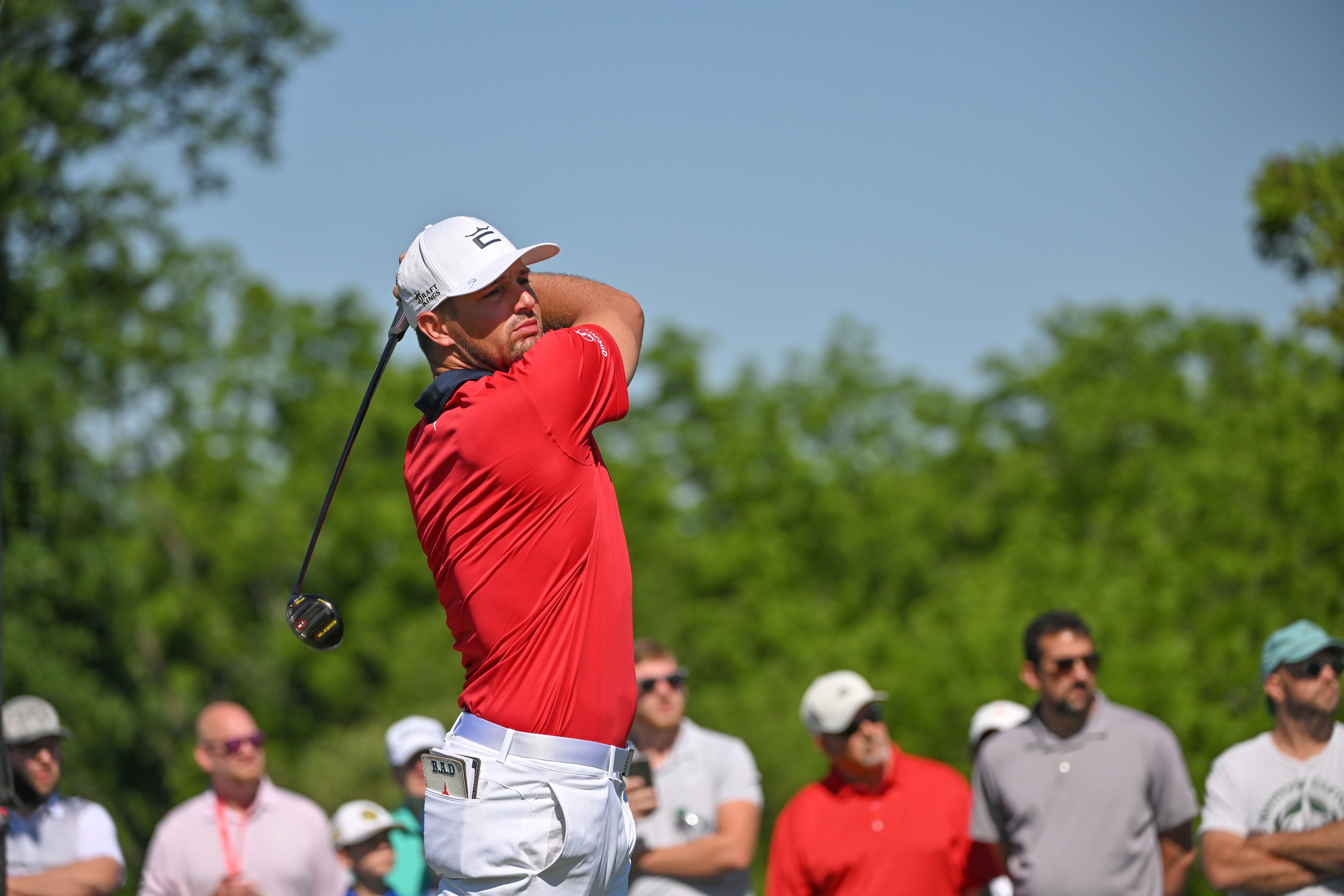 DUBLIN, OHIO - JUNE 03: Bryson DeChambeau tees off on the first hole during the second round of the Memorial Tournament presented by Workday at Muirfield Village Golf Club on June 3, 2022 in Dublin, Ohio. (Photo by Ben Jared/PGA TOUR via Getty Images)