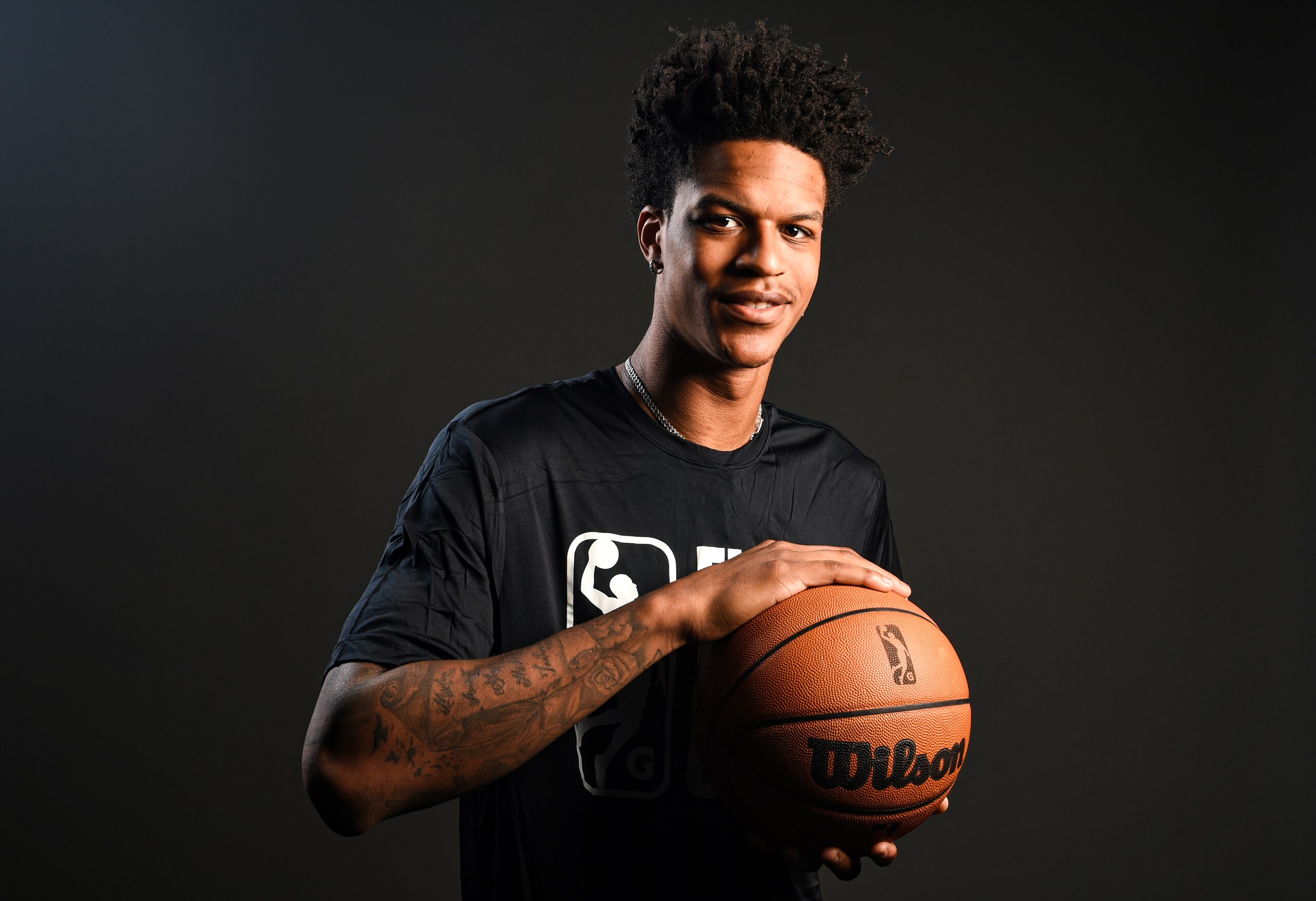 CHICAGO,IL - MAY 15: G League Prospect, Shareef O'Neal poses for a portrait during the 2022 G League Elite Camp on May 15, 2022 in Chicago, Illinois. NOTE TO USER: User expressly acknowledges and agrees that, by downloading and or using this photograph, User is consenting to the terms and conditions of the Getty Images License Agreement. Mandatory Copyright Notice: Copyright 2022 NBAE (Photo by Randy Belice/NBAE via Getty Images) CHICAGO,IL - MAY 15: G League Prospect, Shareef O'Neal poses for a portrait during the 2022 G League Elite Camp on May 15, 2022 in Chicago, Illinois. NOTE TO USER: User expressly acknowledges and agrees that, by downloading and or using this photograph, User is consenting to the terms and conditions of the Getty Images License Agreement. Mandatory Copyright Notice: Copyright 2022 NBAE (Photo by Randy Belice/NBAE via Getty Images)