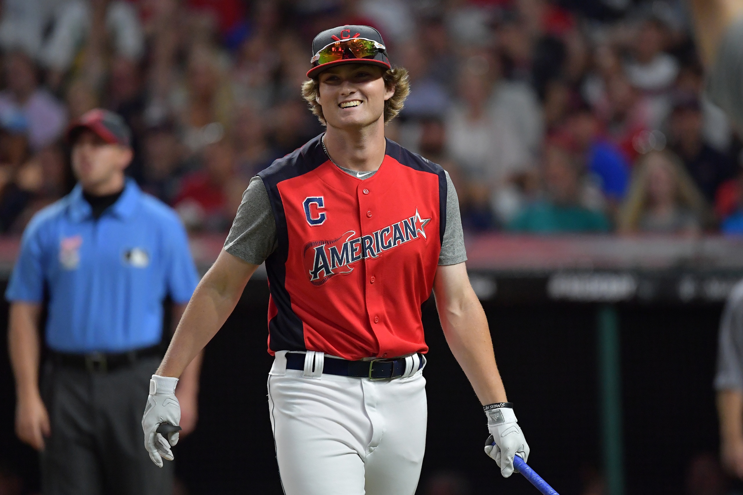 CLEVELAND, OHIO - JULY 08: Blaze Jordan is seen during the T-Mobile Home Run Derby at Progressive Field on July 08, 2019 in Cleveland, Ohio. (Photo by Jason Miller/Getty Images)