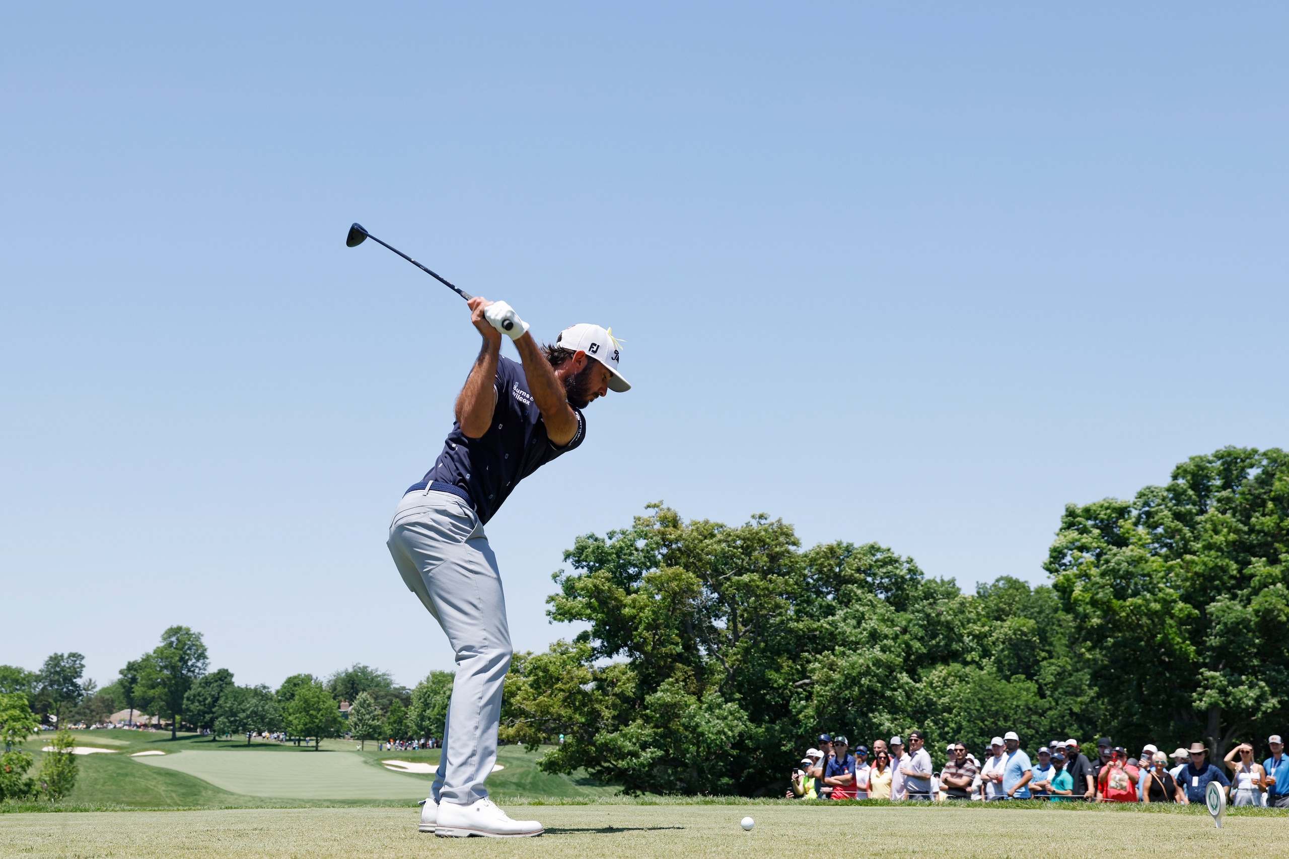 DUBLIN, OH - JUNE 05: Max Homa of the United States hits a tee shot at the 10th hole during the final round of the Memorial Tournament presented by Workday at Muirfield Village Golf Club on June 05, 2022 in Dublin, Ohio. (Photo by Joe Robbins/Icon Sportswire via Getty Images) DUBLIN, OH - JUNE 05: Max Homa of the United States hits a tee shot at the 10th hole during the final round of the Memorial Tournament presented by Workday at Muirfield Village Golf Club on June 05, 2022 in Dublin, Ohio. (Photo by Joe Robbins/Icon Sportswire via Getty Images)
