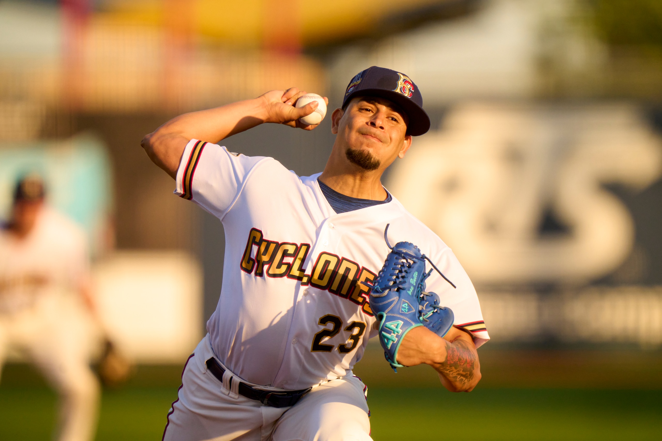 Minor League Baseball: Brooklyn Cyclones Jose Butto (23) in action, pitching vs Hudson Valley Renegades at Maimonides Park. Brooklyn, NY 5/18/2021 CREDIT: Erick W. Rasco (Photo by Erick W. Rasco/Sports Illustrated via Getty Images) (Set Number: X163621 TK1)