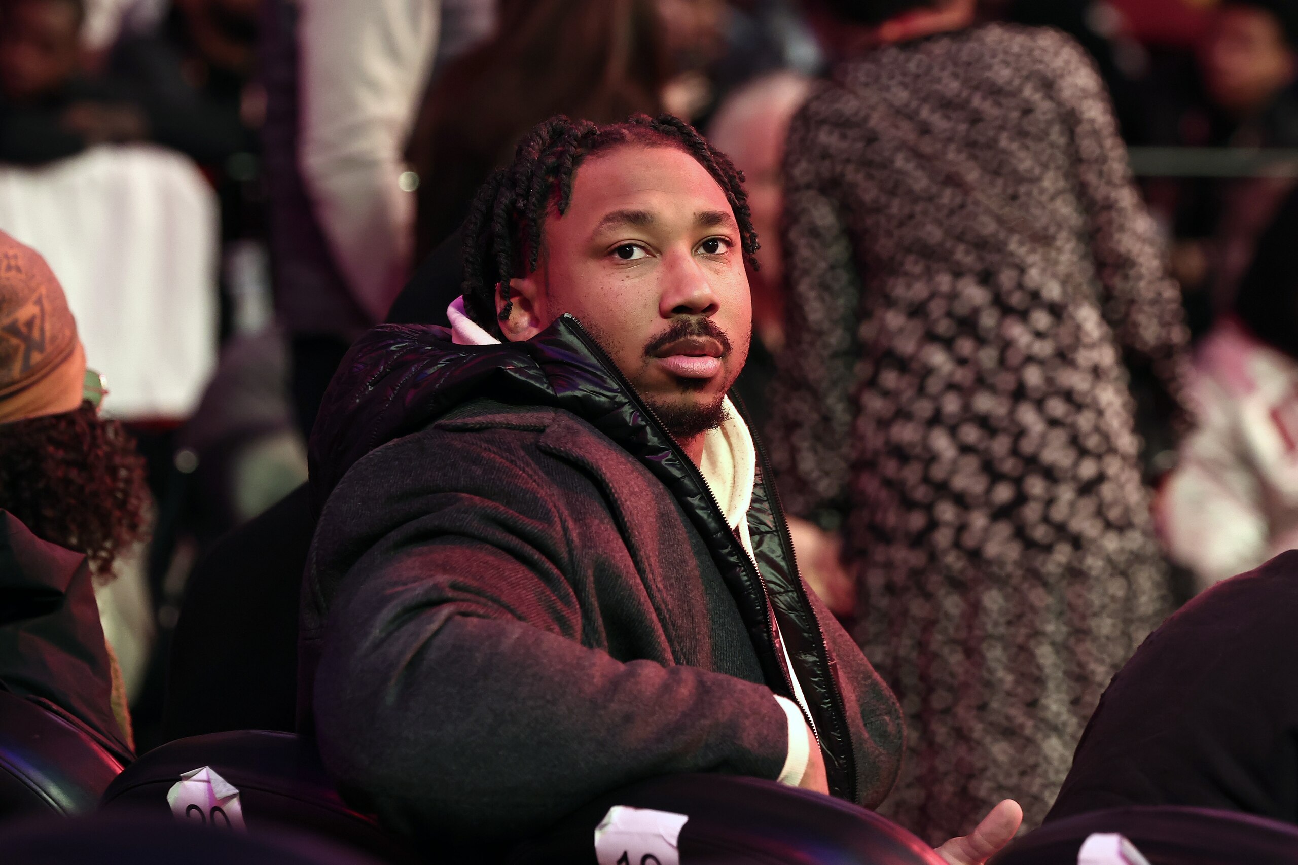 CLEVELAND, OHIO - FEBRUARY 19: Myles Garrett is seen during the Taco Bell Skills Challenge as part of the 2022 All-Star Weekend at Rocket Mortgage Fieldhouse on February 19, 2022 in Cleveland, Ohio. NOTE TO USER: User expressly acknowledges and agrees that, by downloading and or using this photograph, User is consenting to the terms and conditions of the Getty Images License Agreement. (Photo by Arturo Holmes/Getty Images)