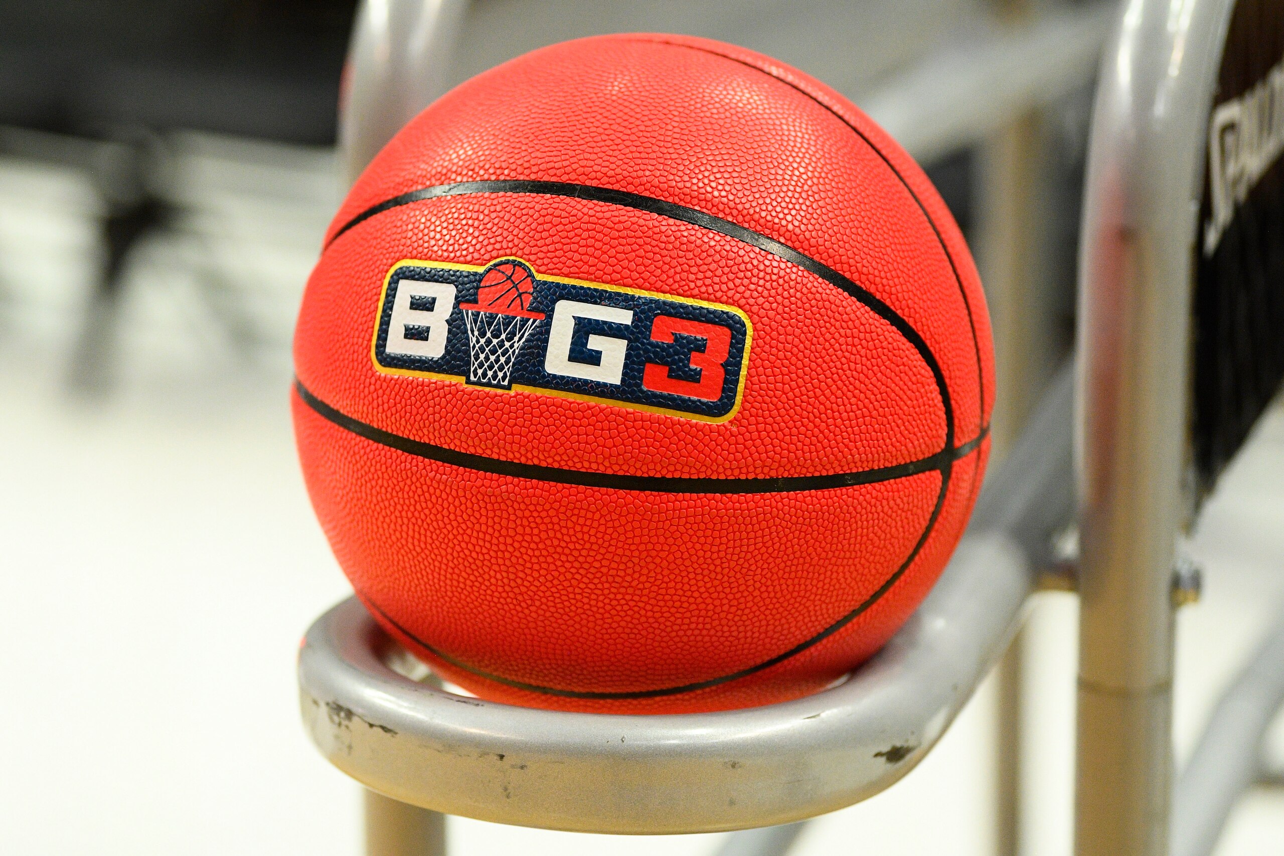 LOS ANGELES, CA - SEPTEMBER 01: A basketball with the BIG3 logo on it during the BIG3 championship game between the Triplets and the Killer 3's on September 1, 2019 at the Staples Center in Los Angeles, CA. (Photo by Brian Rothmuller/Icon Sportswire via Getty Images) LOS ANGELES, CA - SEPTEMBER 01: A basketball with the BIG3 logo on it during the BIG3 championship game between the Triplets and the Killer 3's on September 1, 2019 at the Staples Center in Los Angeles, CA. (Photo by Brian Rothmuller/Icon Sportswire via Getty Images)