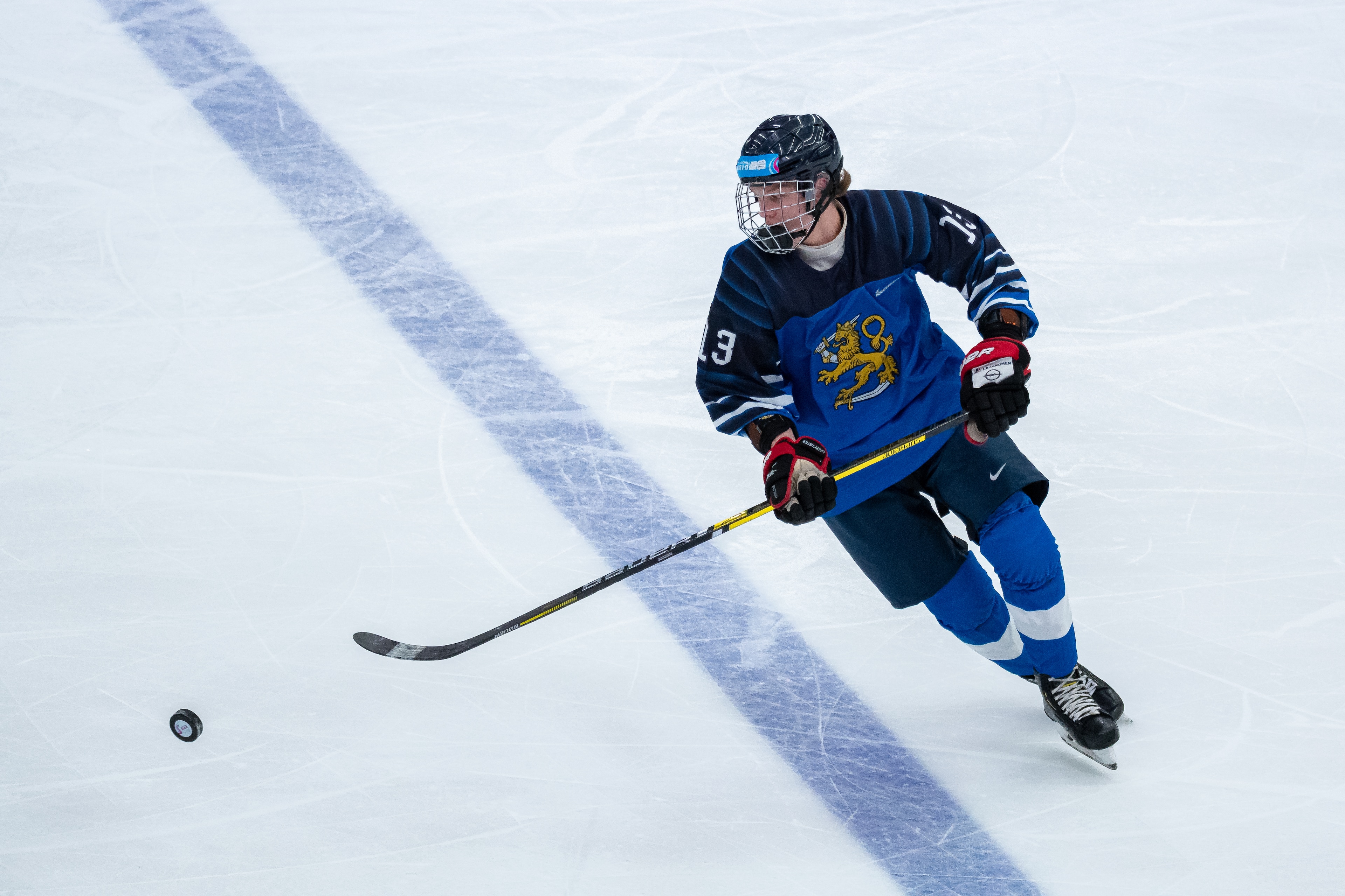 LAUSANNE, SWITZERLAND - JANUARY 20: #13 Joakim Kemell of Finland in action during Men's 6-Team Tournament Preliminary Round - Group A Game between Finland and Switzerland of the Lausanne 2020 Winter Youth Olympics on January 20, 2020 in Lausanne, Switzerland. (Photo by RvS.Media/Basile Barbey/Getty Images) LAUSANNE, SWITZERLAND - JANUARY 20: #13 Joakim Kemell of Finland in action during Men's 6-Team Tournament Preliminary Round - Group A Game between Finland and Switzerland of the Lausanne 2020 Winter Youth Olympics on January 20, 2020 in Lausanne, Switzerland. (Photo by RvS.Media/Basile Barbey/Getty Images)