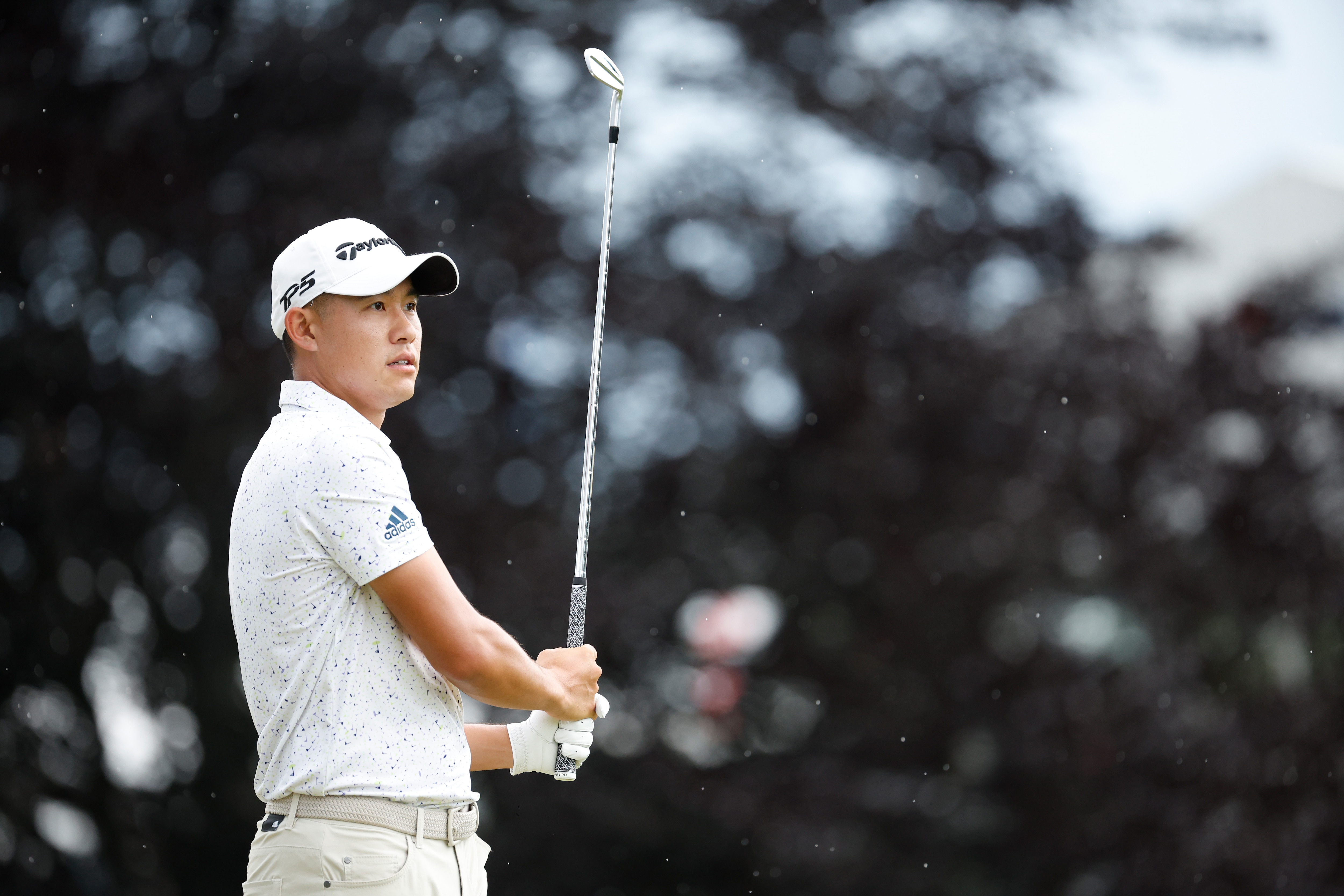 BROOKLINE, MASSACHUSETTS - JUNE 17: Collin Morikawa of the United States watches his shot from the 16th tee during the second round of the 122nd U.S. Open Championship at The Country Club on June 17, 2022 in Brookline, Massachusetts. (Photo by Jared C. Tilton/Getty Images)