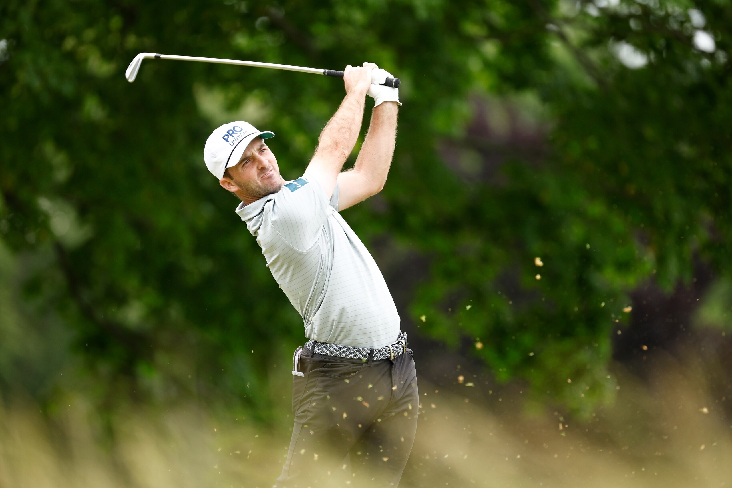 BROOKLINE, MASSACHUSETTS - JUNE 16: Denny McCarthy of the United States plays his shot from the sixth tee during round one of the 122nd U.S. Open Championship at The Country Club on June 16, 2022 in Brookline, Massachusetts. (Photo by Jared C. Tilton/Getty Images)