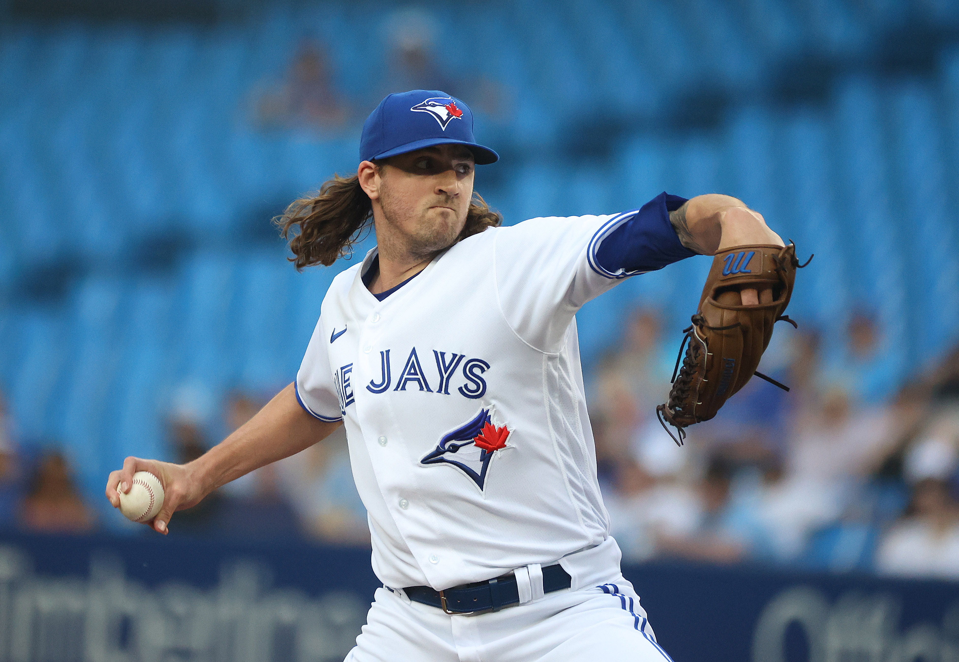 TORONTO, ON- MAY 31  -  Toronto Blue Jays starting pitcher Kevin Gausman (34) as the Toronto Blue Jays play the Chicago White Sox at Rogers Centre in Toronto. May 31, 2022.        (Steve Russell/Toronto Star via Getty Images)
