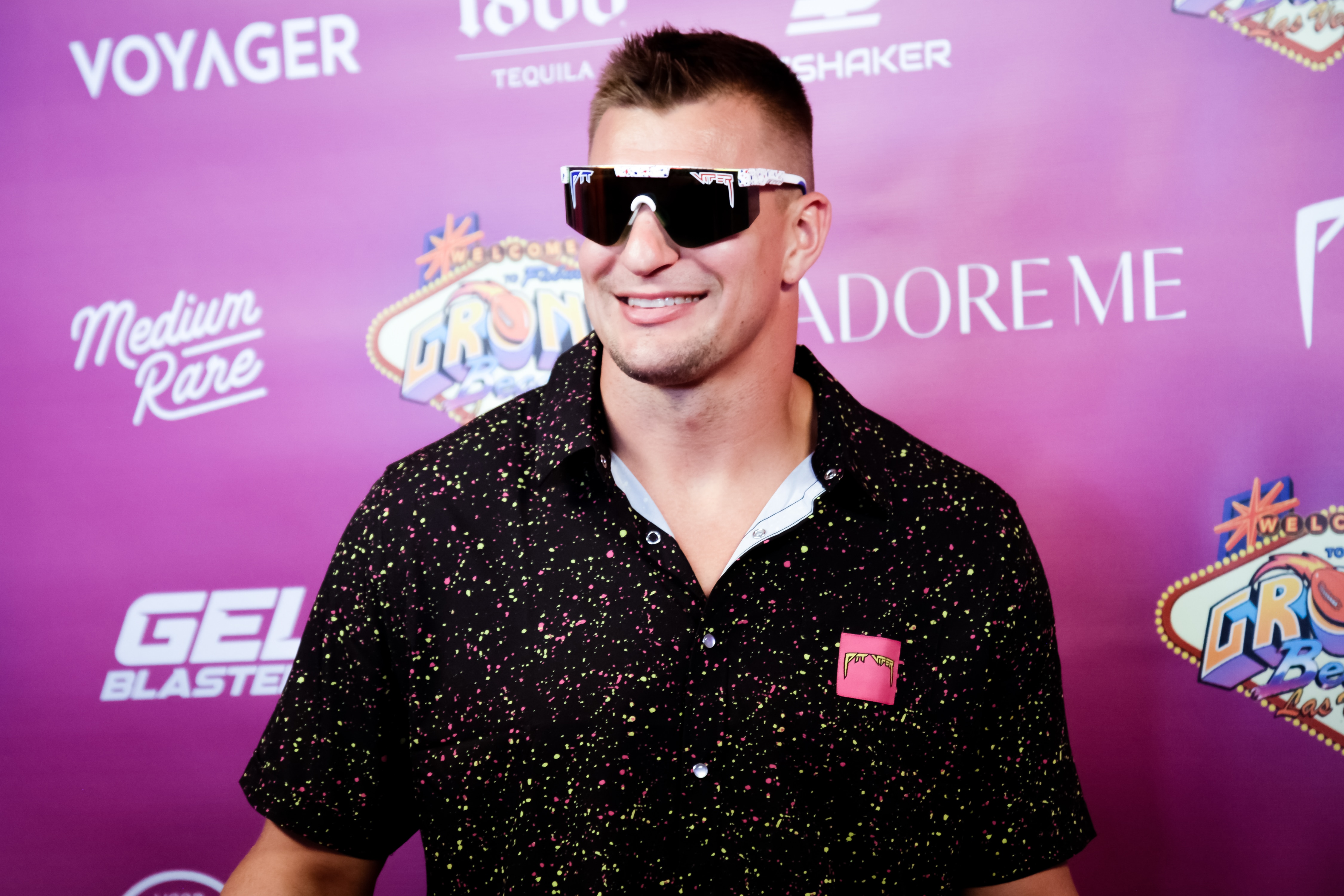 LAS VEGAS, NEVADA - APRIL 29: Rob Gronkowski's at Rob Gronkowski's Gronk Beach Las Vegas At Encore Beach Club At Wynn Las Vegas on April 29, 2022 in Las Vegas, Nevada. (Photo by Greg Doherty/Getty Images for Encore Beach Club at Wynn Las Vegas)