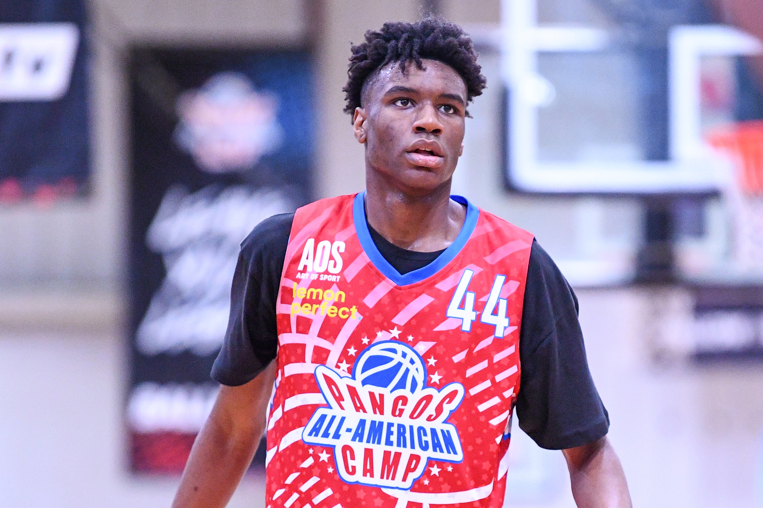 LAS VEGAS, NV - JUNE 07: JaKobe Walter looks on during the Pangos All-American Camp on June 7, 2021 at the Tarkanian Basketball Academy in Las Vegas, NV. (Photo by Brian Rothmuller/Icon Sportswire via Getty Images) LAS VEGAS, NV - JUNE 07: JaKobe Walter looks on during the Pangos All-American Camp on June 7, 2021 at the Tarkanian Basketball Academy in Las Vegas, NV. (Photo by Brian Rothmuller/Icon Sportswire via Getty Images)