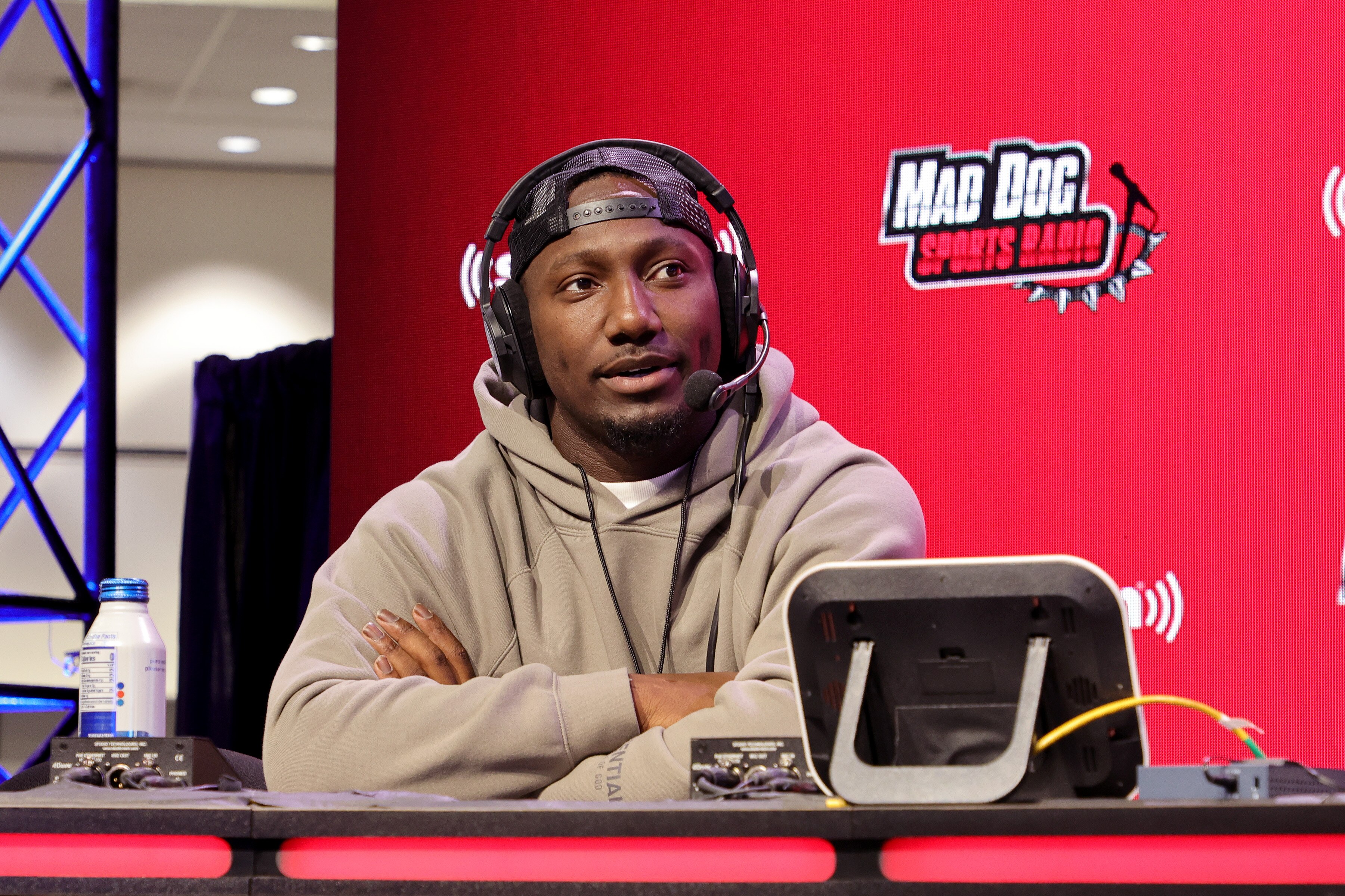 LOS ANGELES, CALIFORNIA - FEBRUARY 10: Deebo Samuel of the San Francisco 49ers speaks during an interview on day 2 of SiriusXM at Super Bowl LVI  on February 10, 2022 in Los Angeles, California. (Photo by Cindy Ord/Getty Images for SiriusXM)