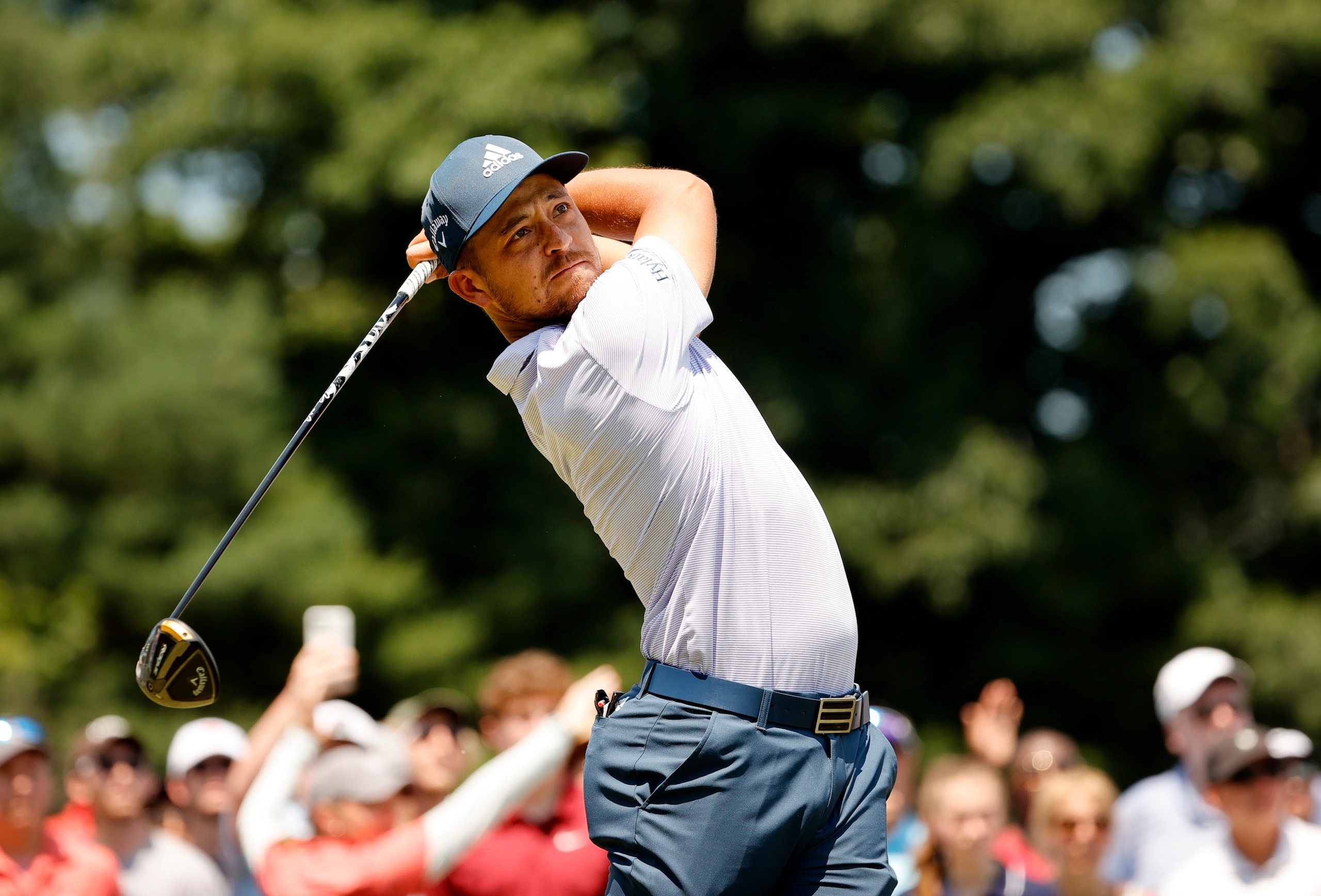 CROMWELL, CONNECTICUT - JUNE 26: Xander Schauffele of the United States plays his shot from the first tee during the final round of Travelers Championship at TPC River Highlands on June 26, 2022 in Cromwell, Connecticut. (Photo by Tim Nwachukwu/Getty Images) CROMWELL, CONNECTICUT - JUNE 26: Xander Schauffele of the United States plays his shot from the first tee during the final round of Travelers Championship at TPC River Highlands on June 26, 2022 in Cromwell, Connecticut. (Photo by Tim Nwachukwu/Getty Images)