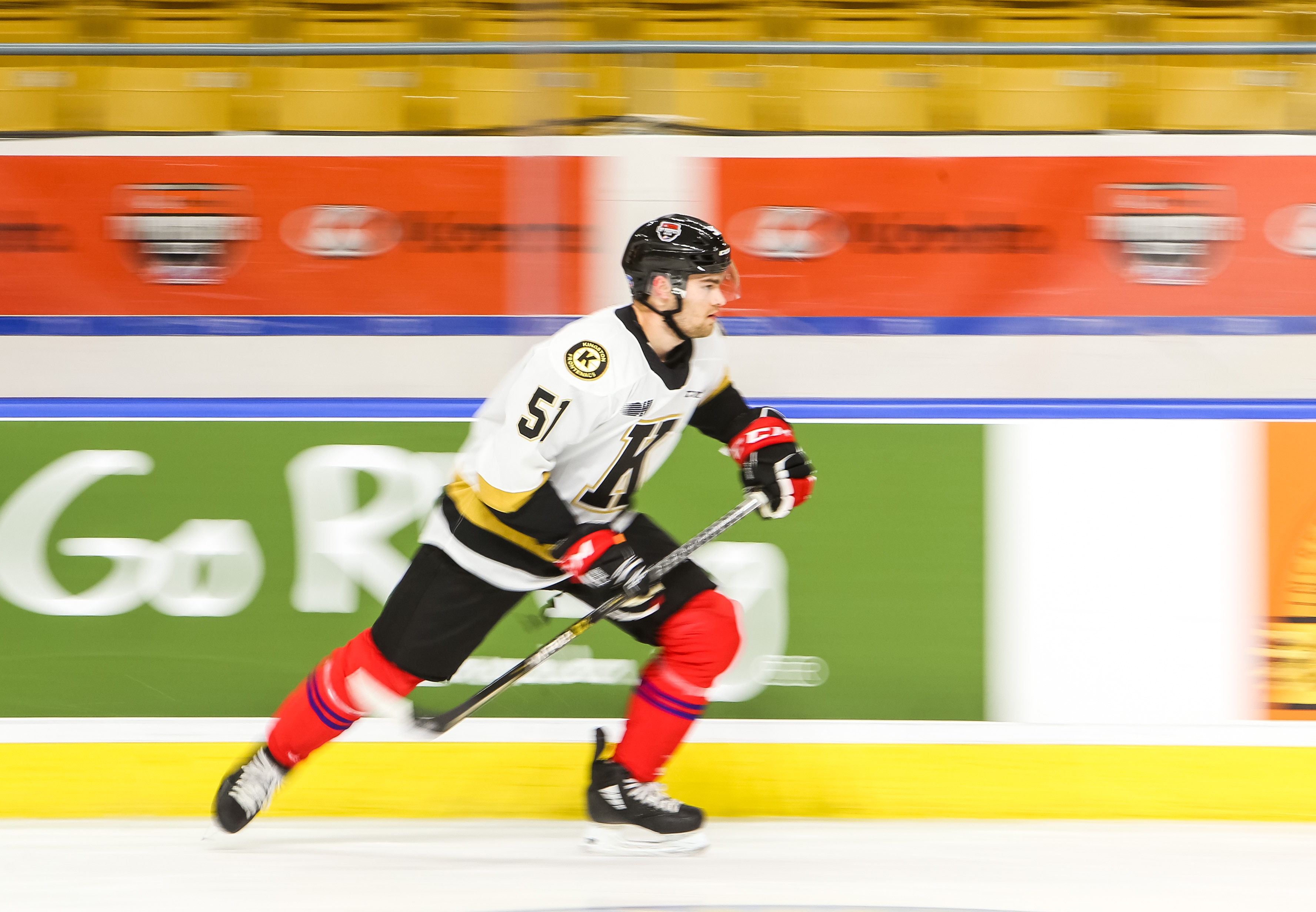 KITCHENER, ONTARIO - MARCH 23: Shane Wright #51 of Team Red skates during morning skate prior to the 2022 CHL/NHL Top Prospects Game at Kitchener Memorial Auditorium on March 23, 2022 in Kitchener, Ontario. (Photo by Chris Tanouye/Getty Images)