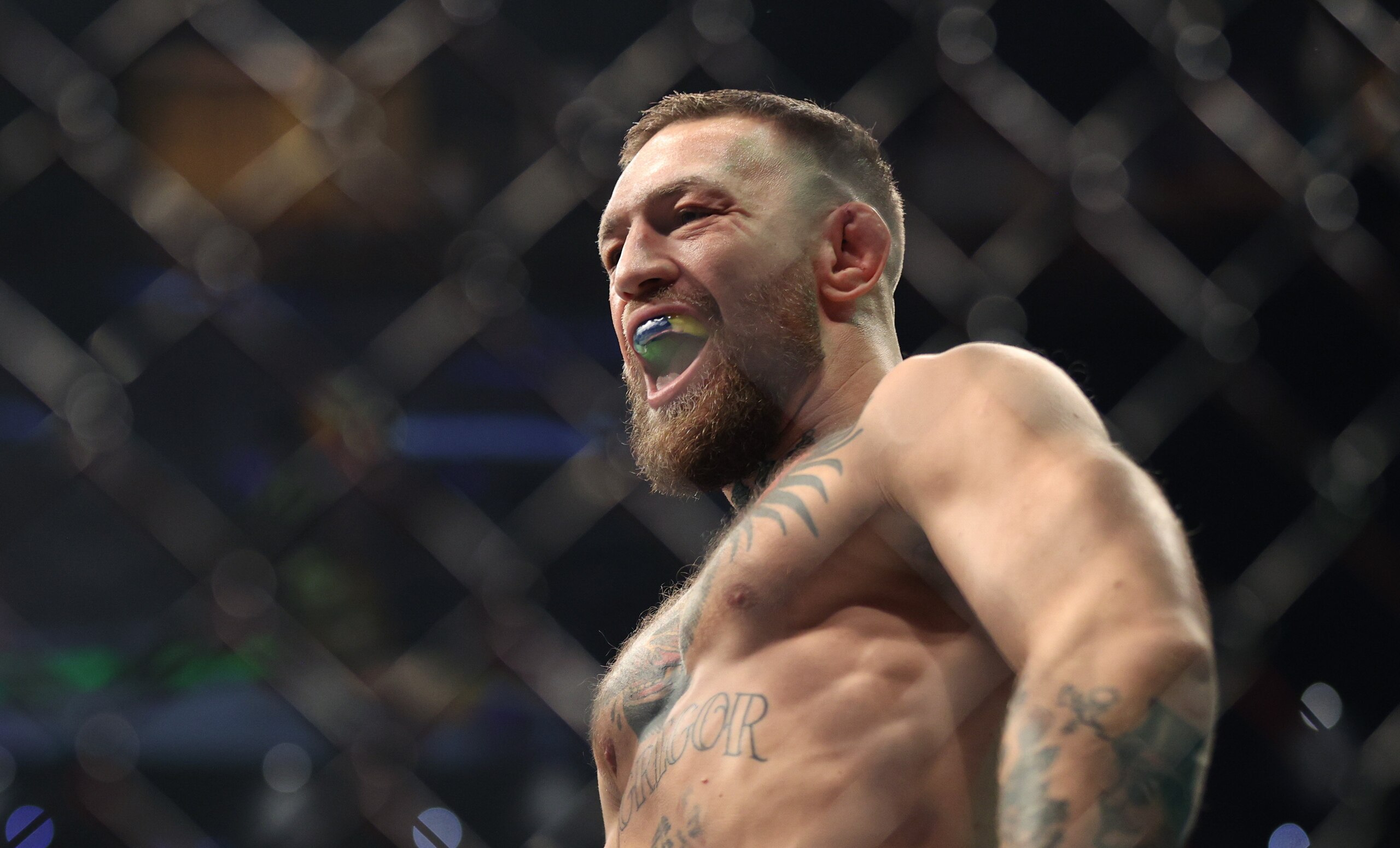 Nevada , United States - 10 July 2021; Conor McGregor before his lightweigh fight with Dustin Poirier during the UFC 264 event at T-Mobile Arena in Las Vegas, Nevada, USA. (Photo By Thomas King/Sportsfile via Getty Images)