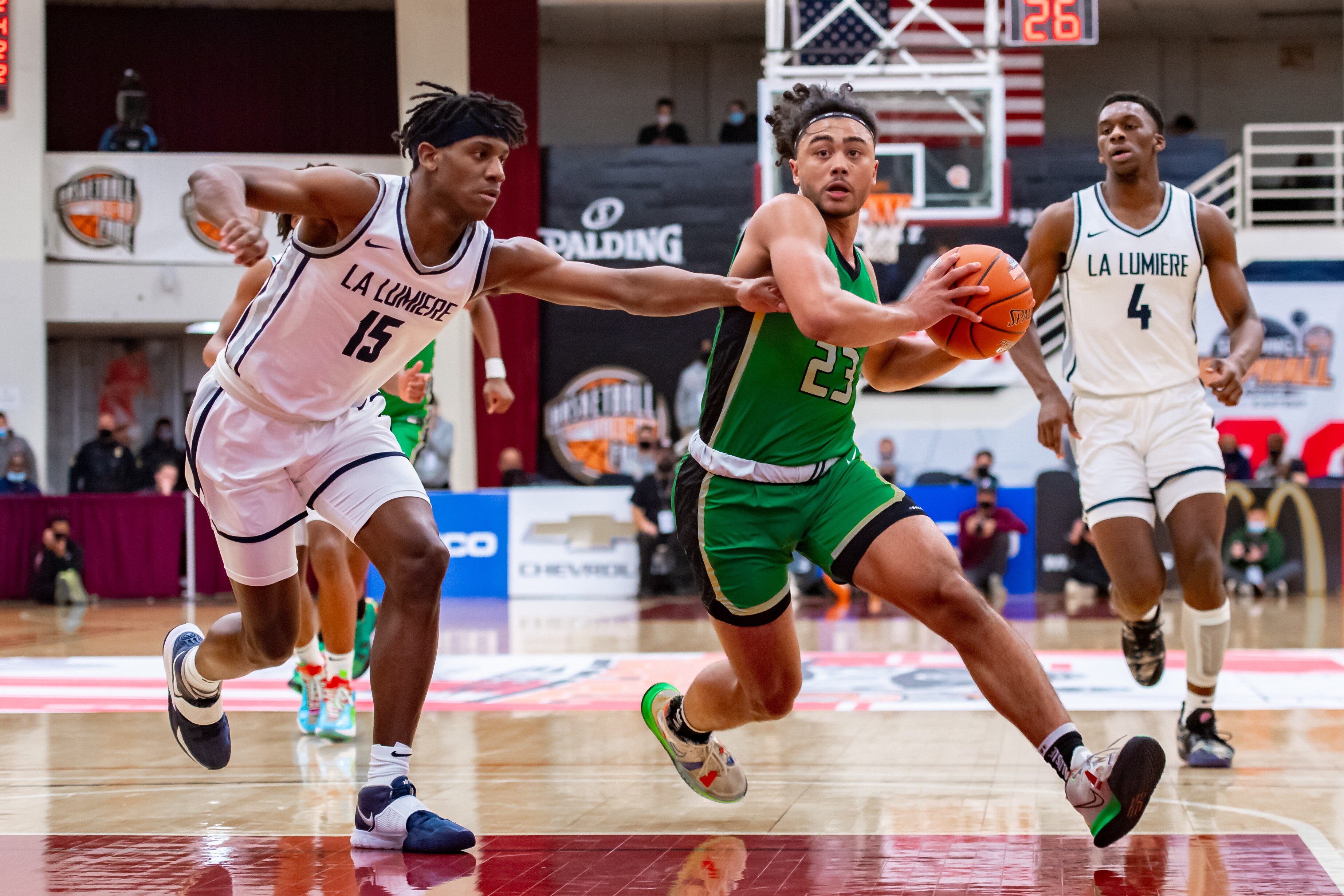 SPRINGFIELD, MA - JANUARY 16: Kylan Boswell of Az Compass Prep (23) drives to the basket during the first half of the Spalding Hoophall Classic high school basketball game between LaLumiere and Arizona Compass Prep on January 16, 2022 at Blake Arena in Springfield, MA (Photo by John Jones/Icon Sportswire via Getty Images) SPRINGFIELD, MA - JANUARY 16: Kylan Boswell of Az Compass Prep (23) drives to the basket during the first half of the Spalding Hoophall Classic high school basketball game between LaLumiere and Arizona Compass Prep on January 16, 2022 at Blake Arena in Springfield, MA (Photo by John Jones/Icon Sportswire via Getty Images)