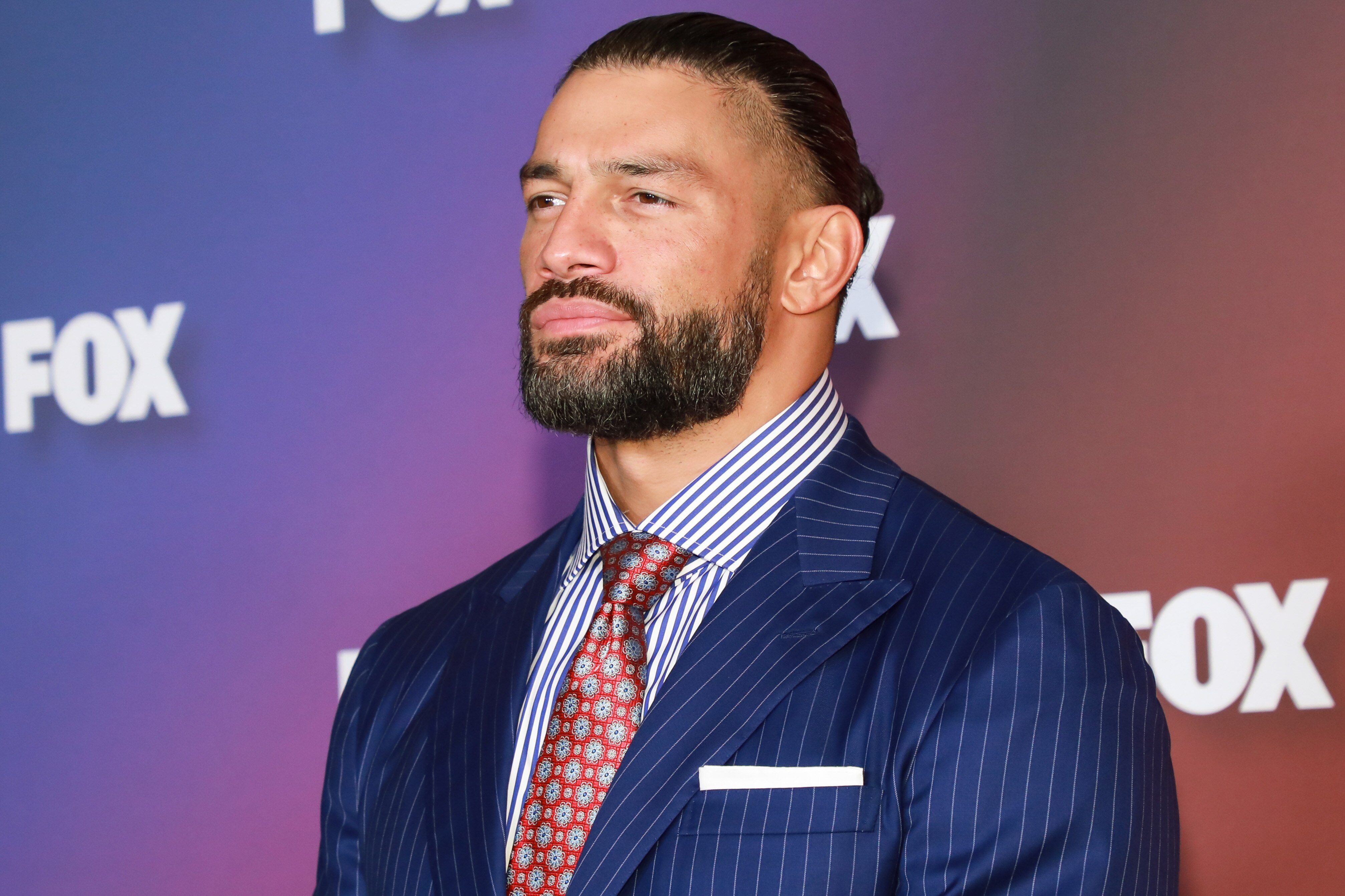NEW YORK, NEW YORK - MAY 16: Roman Reigns attends the 2022 Fox Upfront on May 16, 2022 in New York City. (Photo by Jason Mendez/WireImage) NEW YORK, NEW YORK - MAY 16: Roman Reigns attends the 2022 Fox Upfront on May 16, 2022 in New York City. (Photo by Jason Mendez/WireImage)