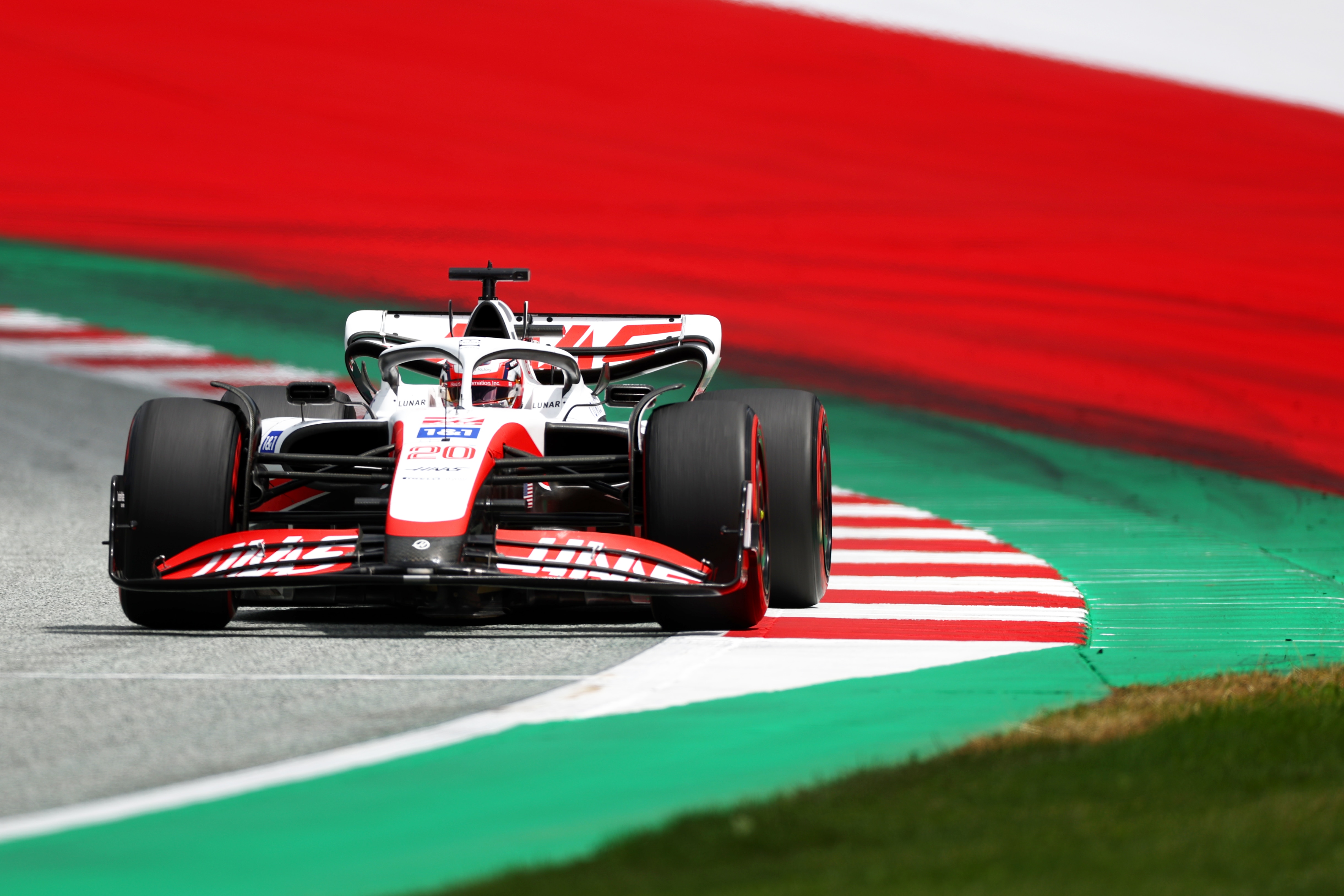 SPIELBERG, AUSTRIA - JULY 09: Kevin Magnussen of Denmark driving the (20) Haas F1 VF-22 Ferrari on track during practice ahead of the F1 Grand Prix of Austria at Red Bull Ring on July 09, 2022 in Spielberg, Austria. (Photo by Bryn Lennon/Getty Images) SPIELBERG, AUSTRIA - JULY 09: Kevin Magnussen of Denmark driving the (20) Haas F1 VF-22 Ferrari on track during practice ahead of the F1 Grand Prix of Austria at Red Bull Ring on July 09, 2022 in Spielberg, Austria. (Photo by Bryn Lennon/Getty Images)