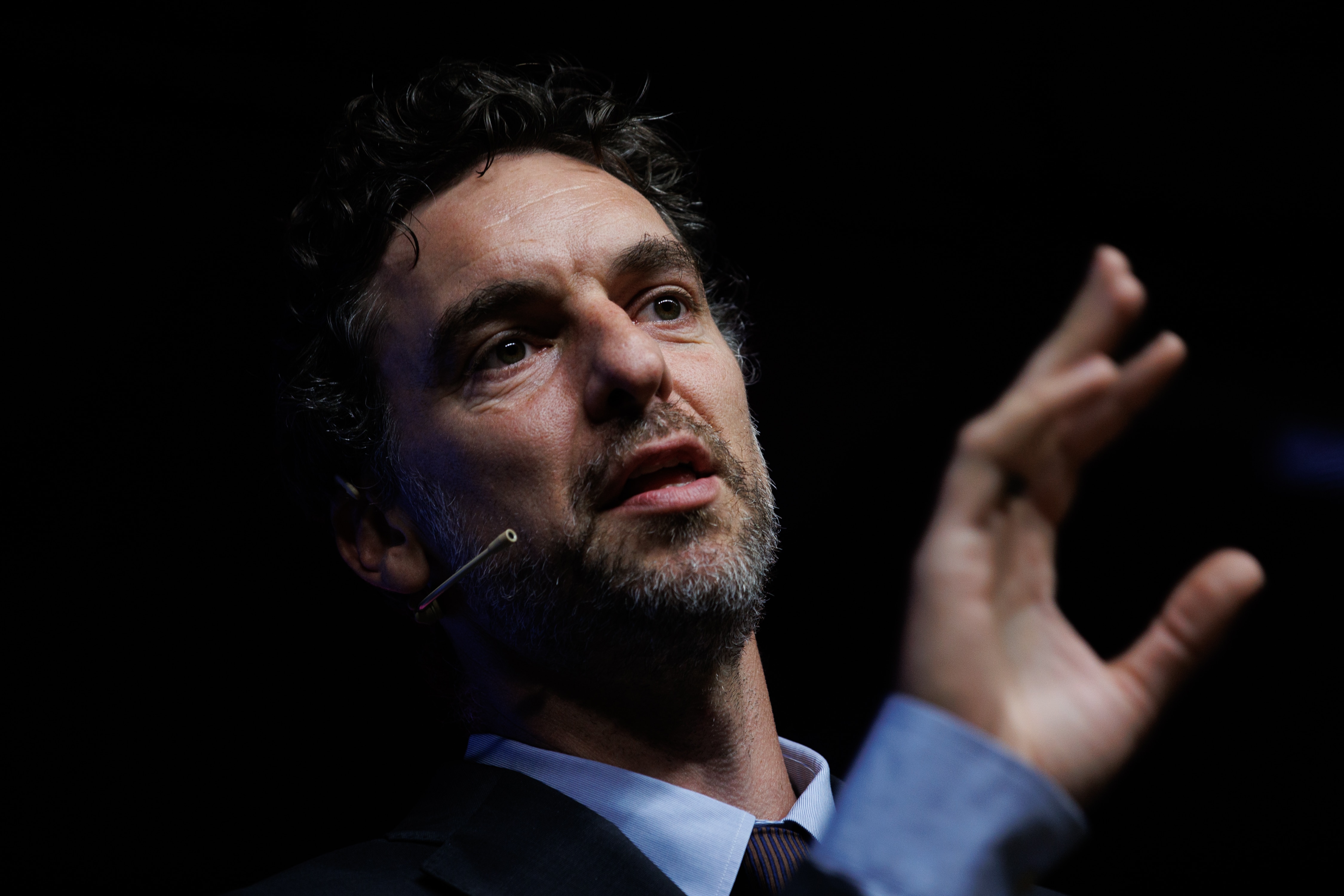 MADRID, SPAIN - JUNE 16: Former basketball player Pau Gasol will speak at the 4th edition of Santander WomenNOW, Edificio Beatriz Madrid, on 16 June, 2022 in Madrid, Spain. Under the title 'Leadership in uncertain times', the congress features more than 30 international speakers, politicians and even athletes. The meeting has been organized by Mujerhoy/Vocento. (Photo By Alejandro Martinez Velez/Europa Press via Getty Images)