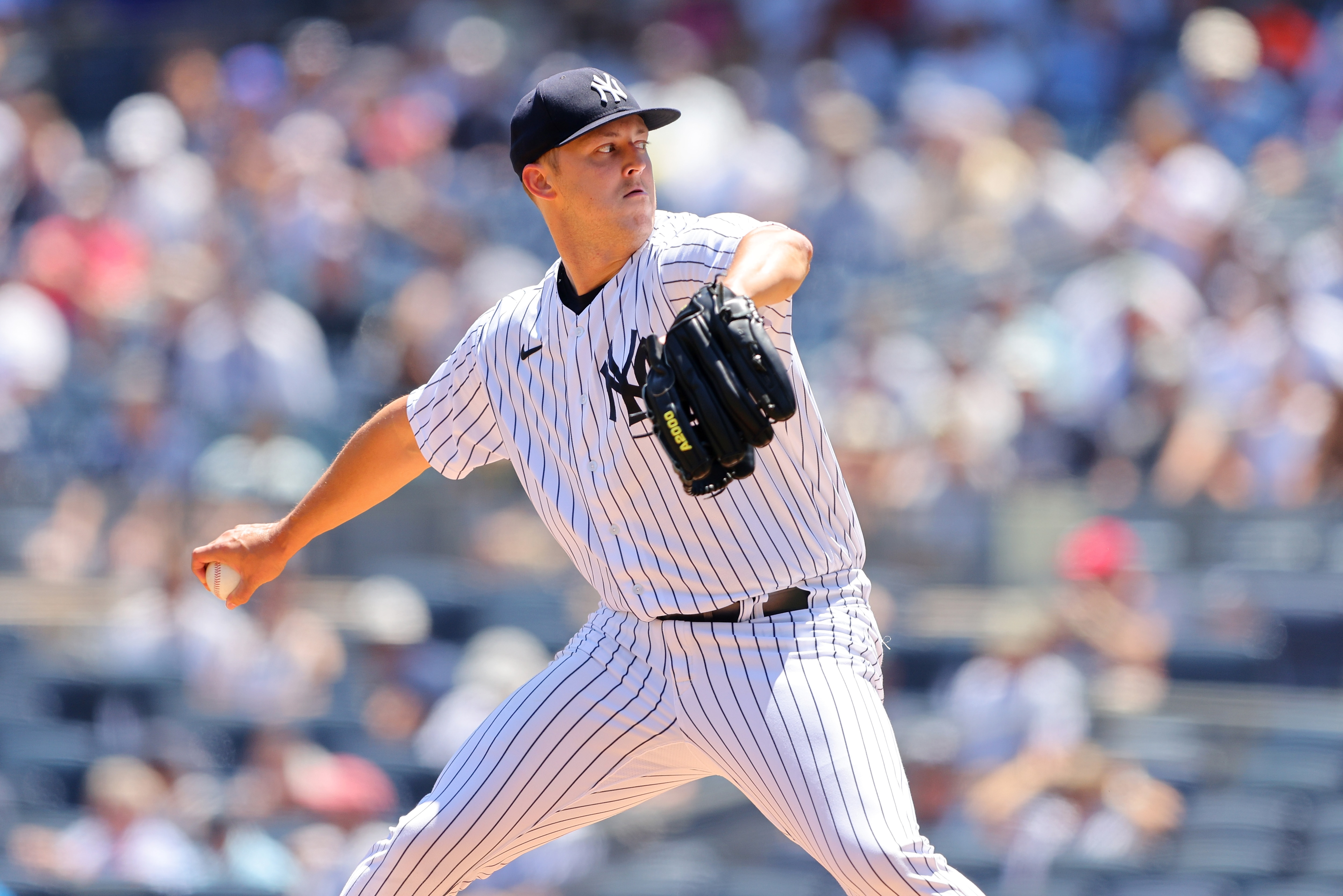 NEW YORK, NEW YORK - JUNE 29: Jameson Taillon #50 of the New York Yankees in action against the Oakland Athletics at Yankee Stadium on June 29, 2022 in New York City. New York Yankees defeated the Oakland Athletics 5-3. (Photo by Mike Stobe/Getty Images)