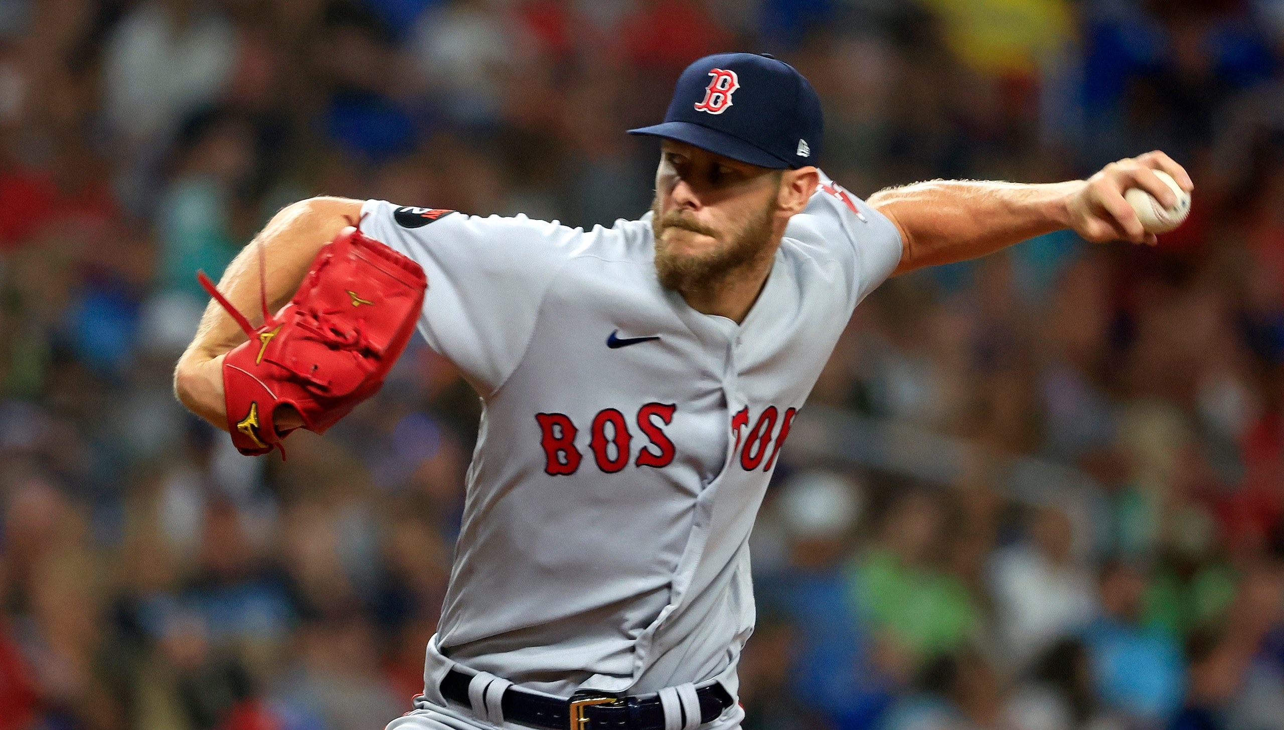 ST PETERSBURG, FLORIDA - JULY 12: Chris Sale #41 of the Boston Red Sox pitches during a game against the Tampa Bay Rays at Tropicana Field on July 12, 2022 in St Petersburg, Florida. (Photo by Mike Ehrmann/Getty Images) ST PETERSBURG, FLORIDA - JULY 12: Chris Sale #41 of the Boston Red Sox pitches during a game against the Tampa Bay Rays at Tropicana Field on July 12, 2022 in St Petersburg, Florida. (Photo by Mike Ehrmann/Getty Images)