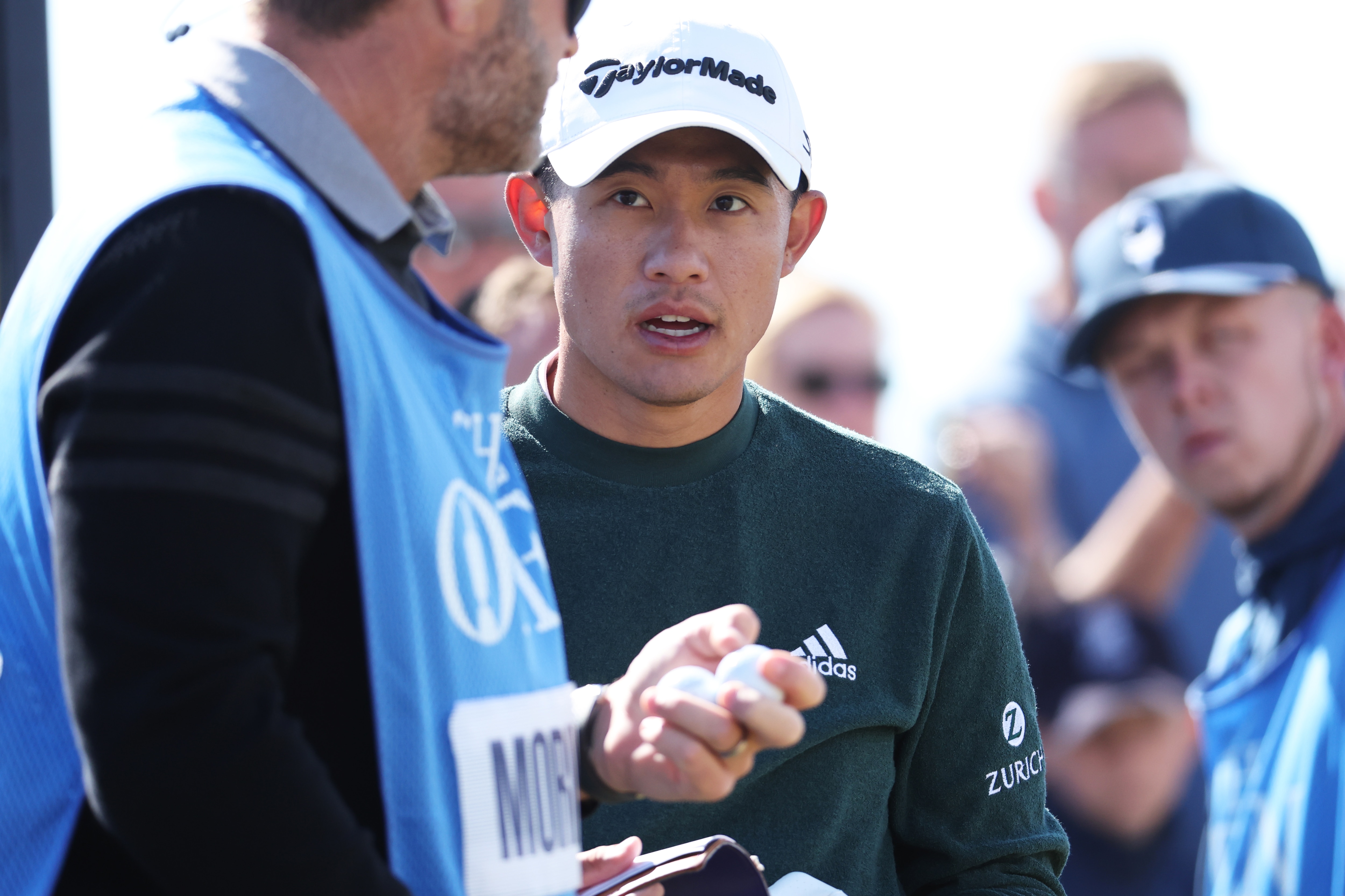 ST ANDREWS, SCOTLAND - JULY 13: Collin Morikawa of The United States looks on during a practice round prior to The 150th Open at St Andrews Old Course on July 13, 2022 in St Andrews, Scotland. (Photo by Warren Little/Getty Images)
