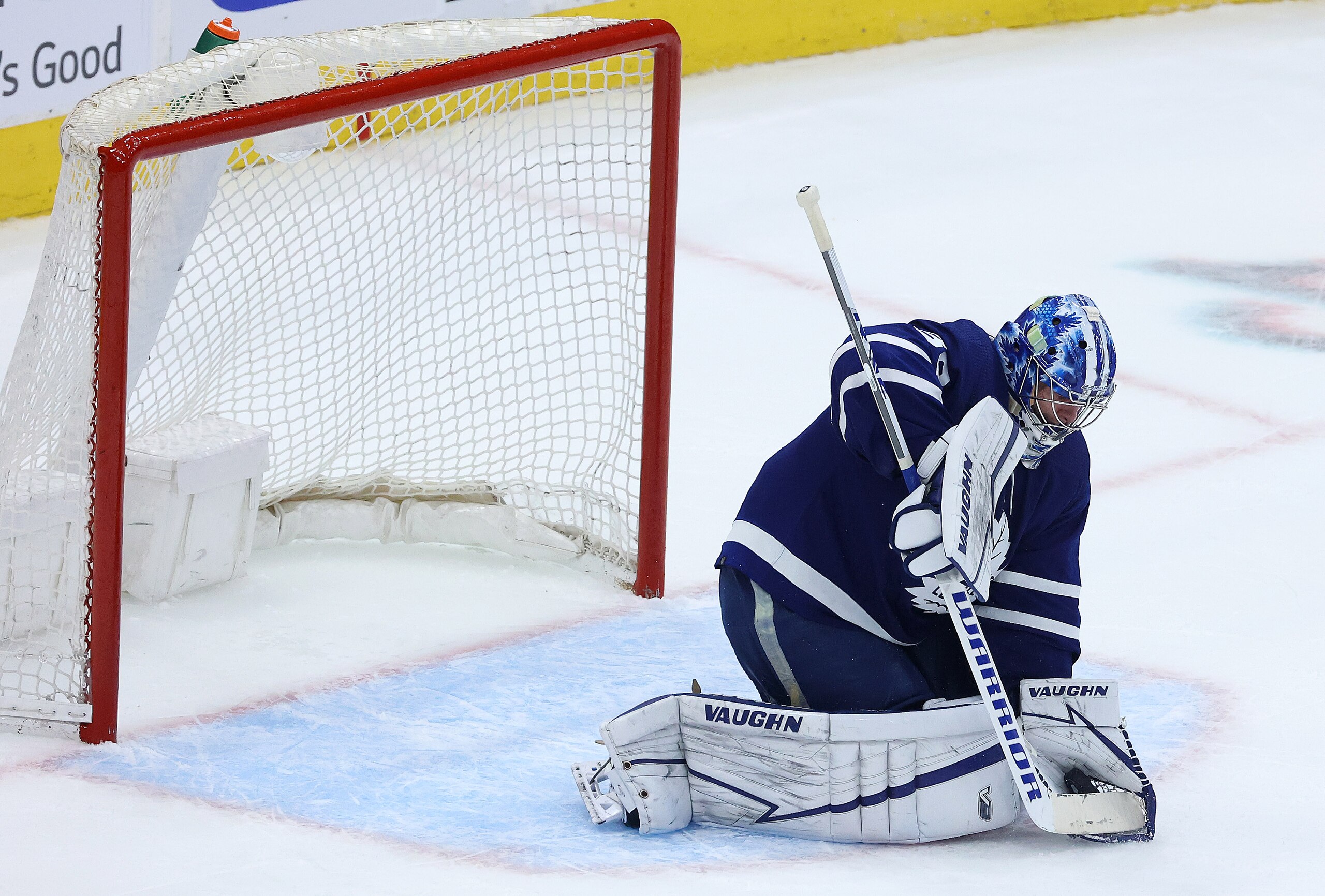 TORONTO, ON- MAY 14  - Toronto Maple Leafs goaltender Jack Campbell (36) makes a save as the Toronto Maple Leafs play the Tampa Bay Lightning in game seven of their first round NHL playoff series at Scotiabank Arena in Toronto. May 14, 2022.        (Steve Russell/Toronto Star via Getty Images)
