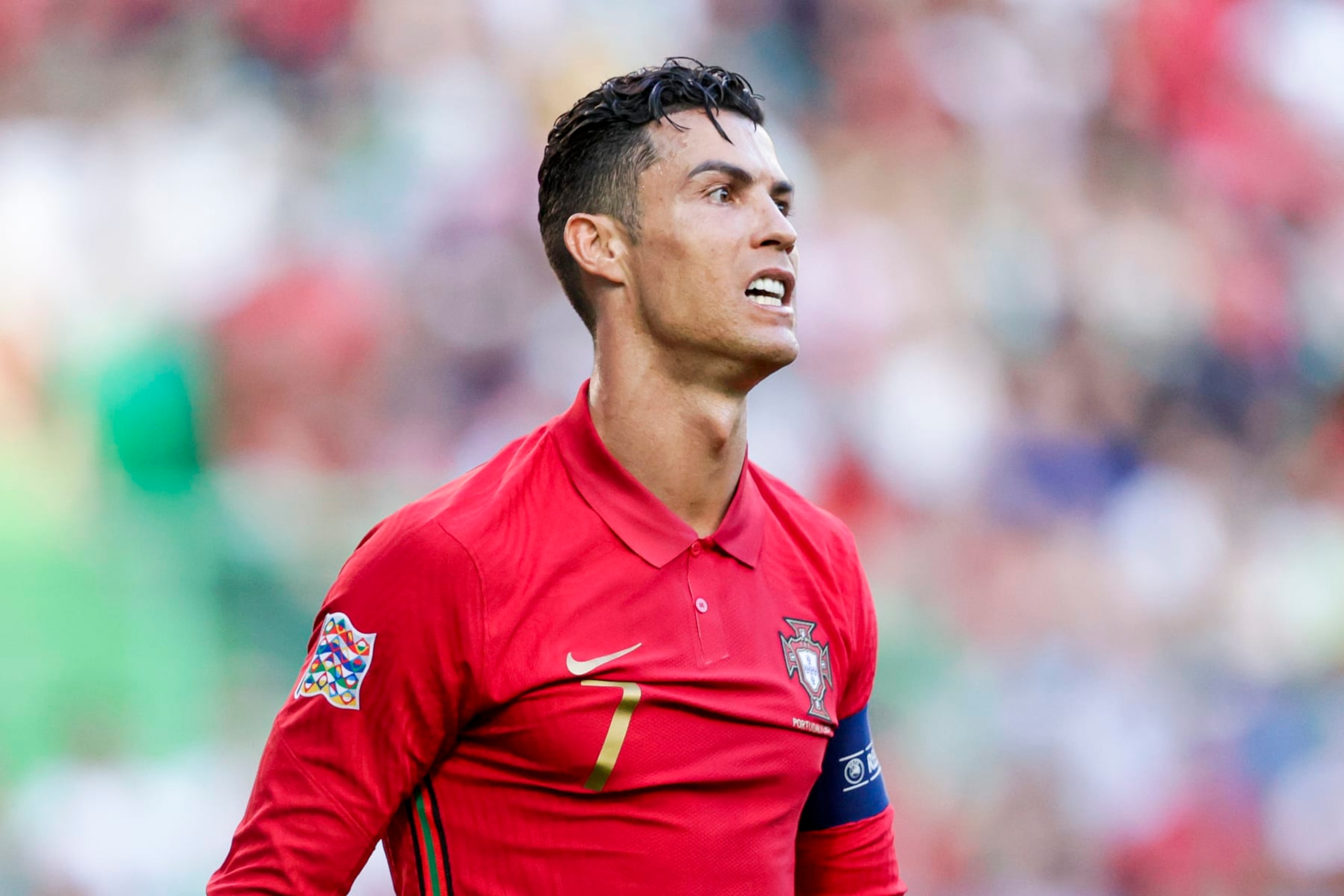 , PORTUGAL - JUNE 9: Cristiano Ronaldo of Portugal during the UEFA Nations league match between Portugal v Czech Republic at the Estadio Jose Alvalade on June 9, 2022 (Photo by David S. Bustamante/Soccrates/Getty Images) , PORTUGAL - JUNE 9: Cristiano Ronaldo of Portugal during the UEFA Nations league match between Portugal v Czech Republic at the Estadio Jose Alvalade on June 9, 2022 (Photo by David S. Bustamante/Soccrates/Getty Images)