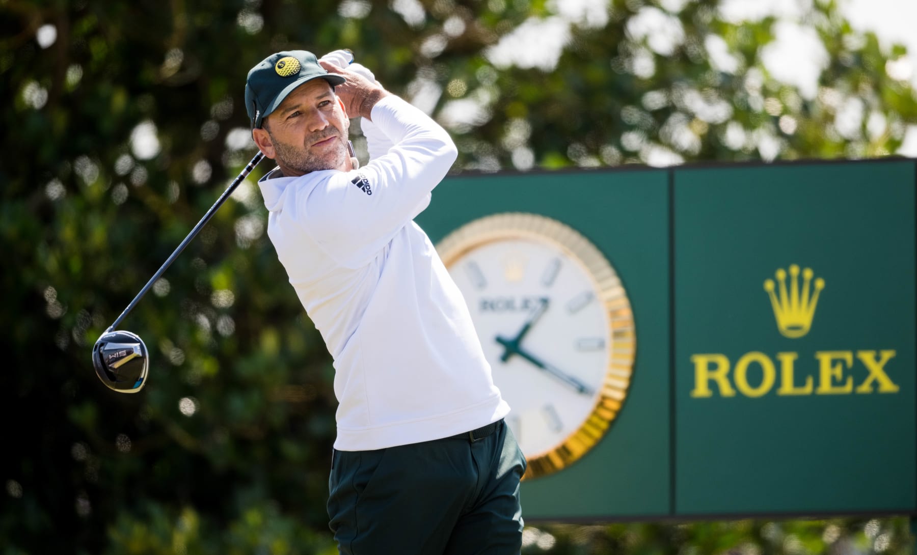ST ANDREWS, SCOTLAND - JULY 16: Sergio Garcia of Spain tees off the third during Day Three of The 150th Open at St Andrews Old Course on July 16, 2022 in St Andrews, Scotland.(Photo by Ross Parker/SNS Group via Getty Images)