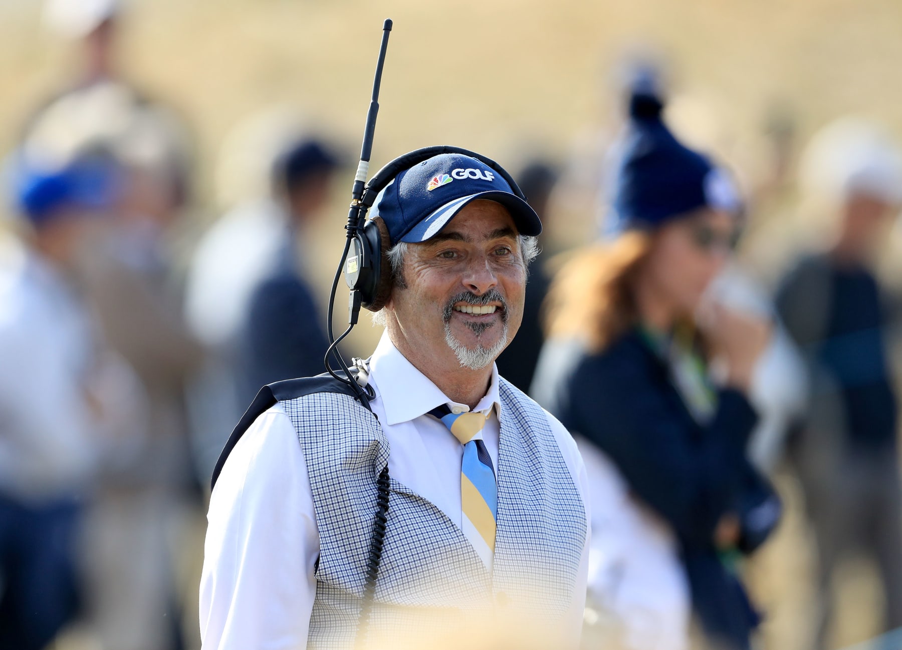 PARIS, FRANCE - SEPTEMBER 28: David Feherty the American television broadcaster for CBS Television on course during the afternoon foursome matches of the 2018 Ryder Cup at Le Golf National on September 28, 2018 in Paris, France.  (Photo by David Cannon/Getty Images)