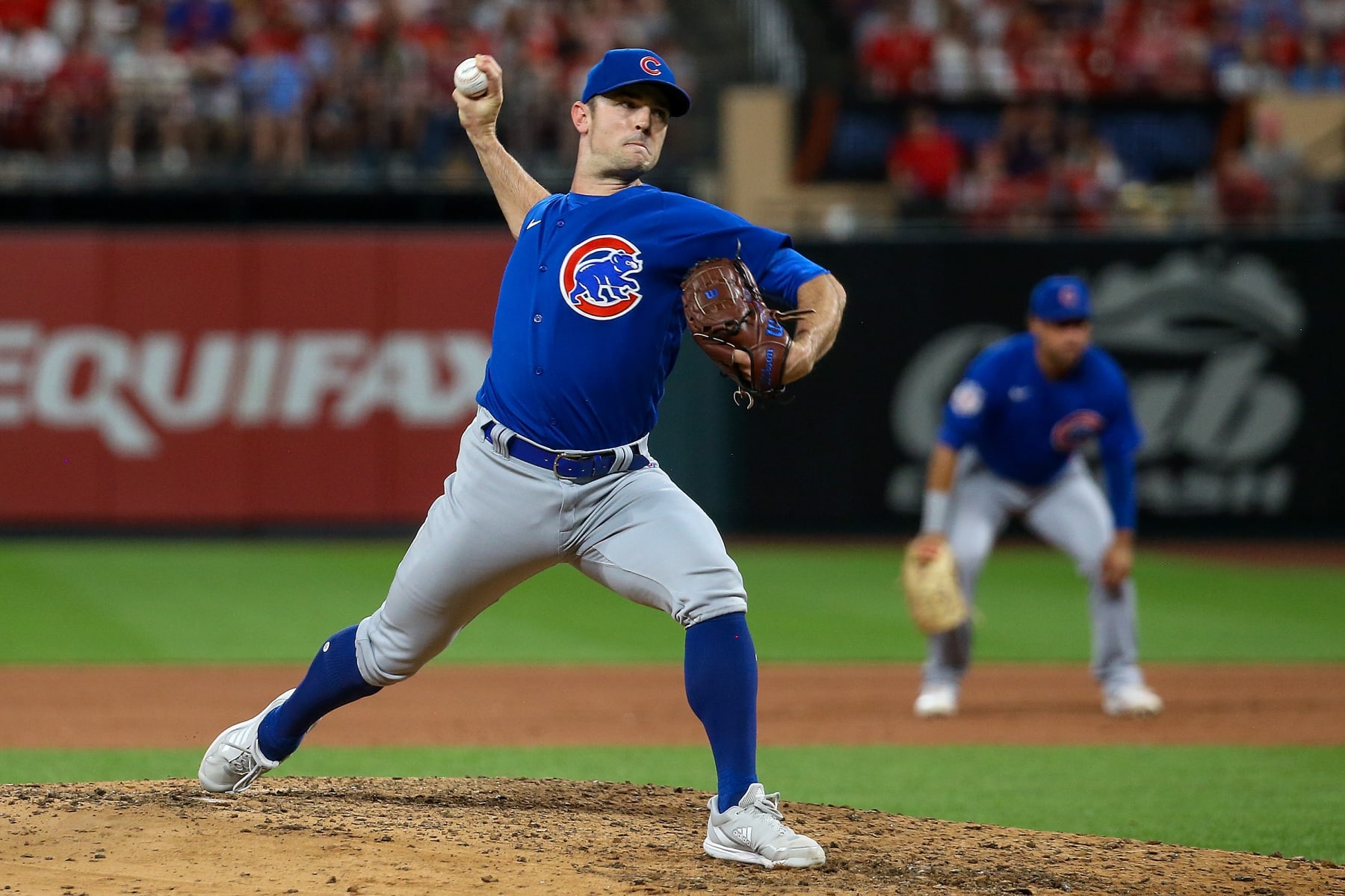 ST. LOUIS, MO - JUNE 24: David Robertson #37 of the Chicago Cubs pitches during the ninth inning against the St. Louis Cardinals at Busch Stadium on June 24, 2022 in St. Louis, Missouri. (Photo by Scott Kane/Getty Images) ST. LOUIS, MO - JUNE 24: David Robertson #37 of the Chicago Cubs pitches during the ninth inning against the St. Louis Cardinals at Busch Stadium on June 24, 2022 in St. Louis, Missouri. (Photo by Scott Kane/Getty Images)