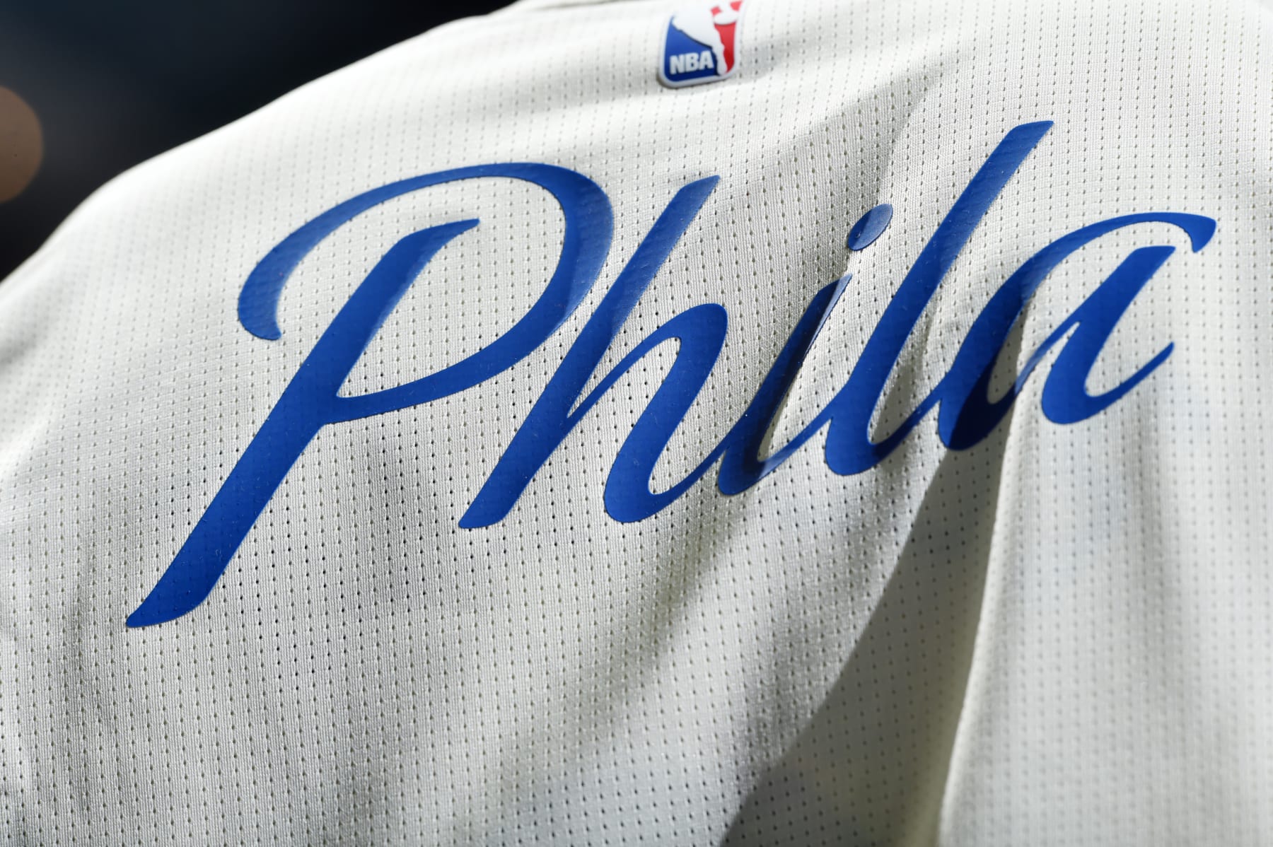 PHILADELPHIA, PA - APRIL 11: a general view of the Philadelphia 76ers logo during the game against the Milwaukee Bucks on April 11, 2018 in Philadelphia, Pennsylvania NOTE TO USER: User expressly acknowledges and agrees that, by downloading and/or using this Photograph, user is consenting to the terms and conditions of the Getty Images License Agreement. Mandatory Copyright Notice: Copyright 2018 NBAE (Photo by Jesse D. Garrabrant/NBAE via Getty Images) PHILADELPHIA, PA - APRIL 11: a general view of the Philadelphia 76ers logo during the game against the Milwaukee Bucks on April 11, 2018 in Philadelphia, Pennsylvania NOTE TO USER: User expressly acknowledges and agrees that, by downloading and/or using this Photograph, user is consenting to the terms and conditions of the Getty Images License Agreement. Mandatory Copyright Notice: Copyright 2018 NBAE (Photo by Jesse D. Garrabrant/NBAE via Getty Images)