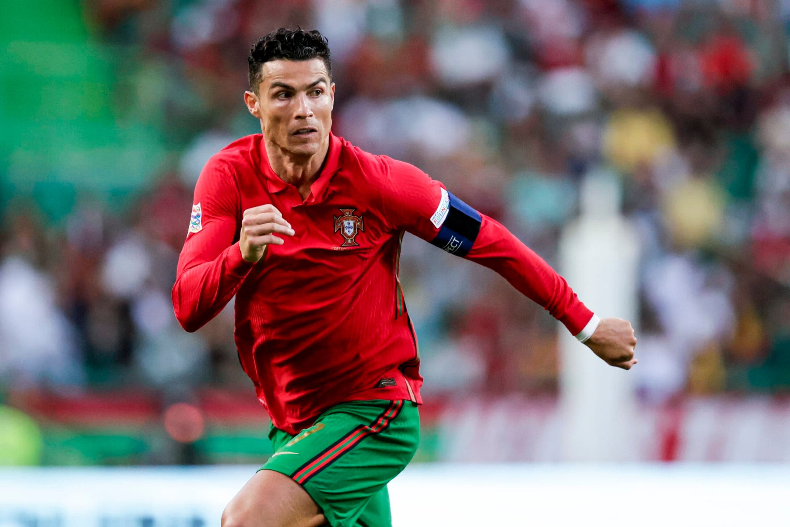 , PORTUGAL - JUNE 9: Cristiano Ronaldo of Portugal during the UEFA Nations league match between Portugal v Czech Republic at the Estadio Jose Alvalade on June 9, 2022 (Photo by David S. Bustamante/Soccrates/Getty Images) , PORTUGAL - JUNE 9: Cristiano Ronaldo of Portugal during the UEFA Nations league match between Portugal v Czech Republic at the Estadio Jose Alvalade on June 9, 2022 (Photo by David S. Bustamante/Soccrates/Getty Images)