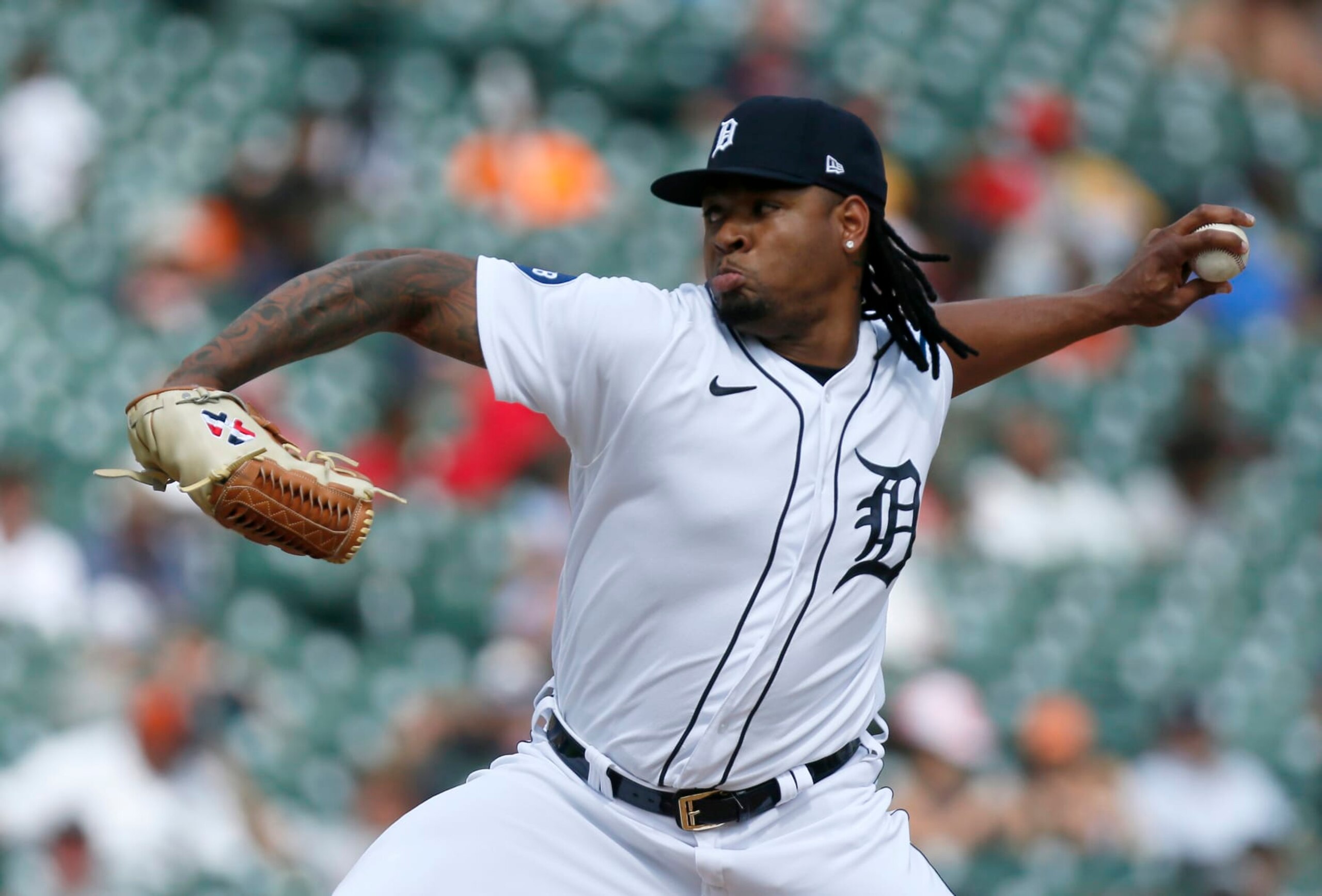 DETROIT, MI - JULY 24: Gregory Soto #65 of the Detroit Tigers pitches against the Minnesota Twins during the eighth inning at Comerica Park on July 24, 2022, in Detroit, Michigan. (Photo by Duane Burleson/Getty Images) DETROIT, MI - JULY 24: Gregory Soto #65 of the Detroit Tigers pitches against the Minnesota Twins during the eighth inning at Comerica Park on July 24, 2022, in Detroit, Michigan. (Photo by Duane Burleson/Getty Images)