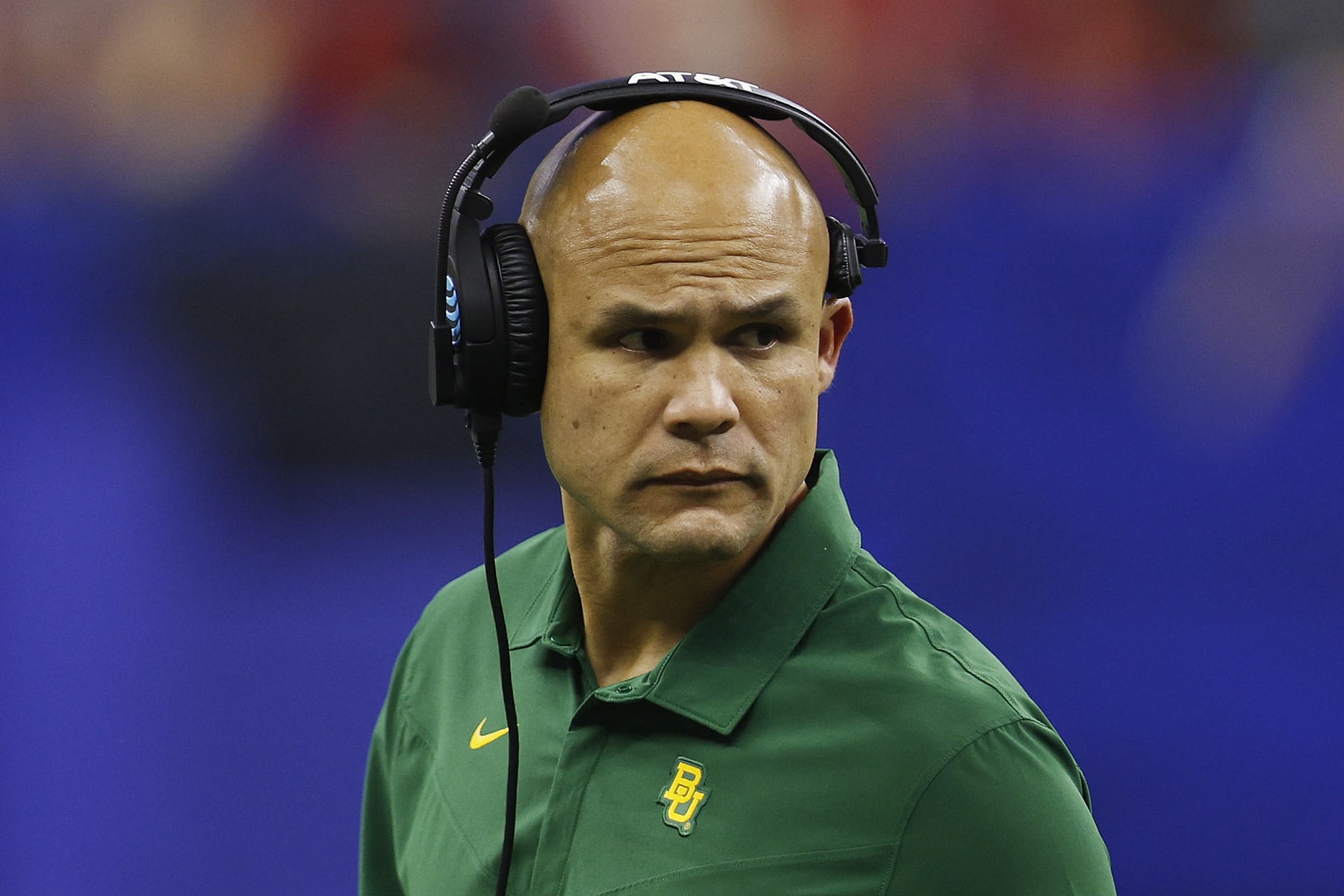 NEW ORLEANS, LOUISIANA - JANUARY 01: Head coach Dave Aranda of the Baylor Bears looks on against the Mississippi Rebels during the third quarter in the Allstate Sugar Bowl at Caesars Superdome on January 01, 2022 in New Orleans, Louisiana. (Photo by Chris Graythen/Getty Images) NEW ORLEANS, LOUISIANA - JANUARY 01: Head coach Dave Aranda of the Baylor Bears looks on against the Mississippi Rebels during the third quarter in the Allstate Sugar Bowl at Caesars Superdome on January 01, 2022 in New Orleans, Louisiana. (Photo by Chris Graythen/Getty Images)