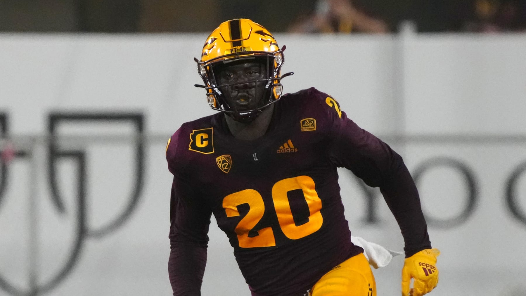 Arizona State linebacker Darien Butler (20) in the first half during an NCAA football game against Southern Utah on Thursday, Sept. 2, 2021, in Tempe, Ariz. (AP Photo/Rick Scuteri)