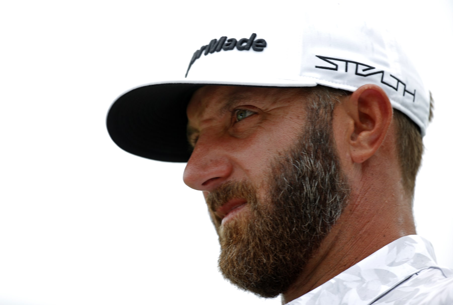BEDMINSTER, NEW JERSEY - JULY 29: Team Captain Dustin Johnson of 4 Aces GC looks on from the driving range during day one of the LIV Golf Invitational - Bedminster at Trump National Golf Club Bedminster on July 29, 2022 in Bedminster, New Jersey. (Photo by Jonathan Ferrey/LIV Golf via Getty Images)