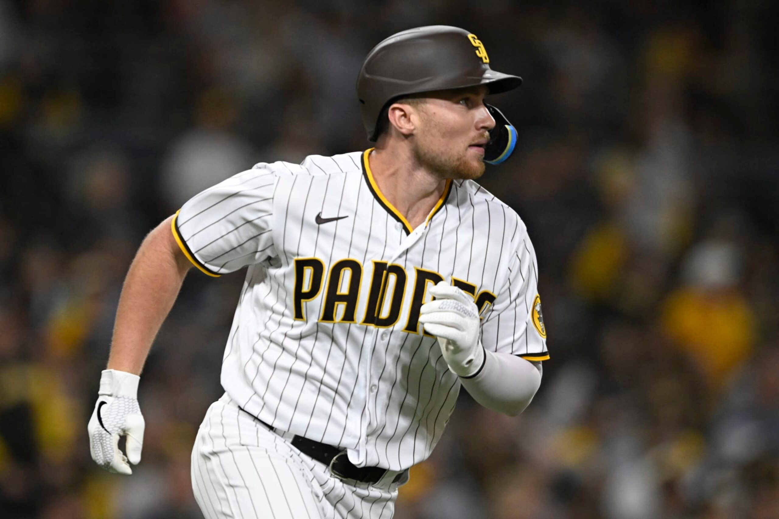 SAN DIEGO, CA - AUGUST 3: Brandon Drury #17 of the San Diego Padres plays during a baseball game against the Colorado Rockies August 3, 2022 at Petco Park in San Diego, California. (Photo by Denis Poroy/Getty Images) SAN DIEGO, CA - AUGUST 3: Brandon Drury #17 of the San Diego Padres plays during a baseball game against the Colorado Rockies August 3, 2022 at Petco Park in San Diego, California. (Photo by Denis Poroy/Getty Images)