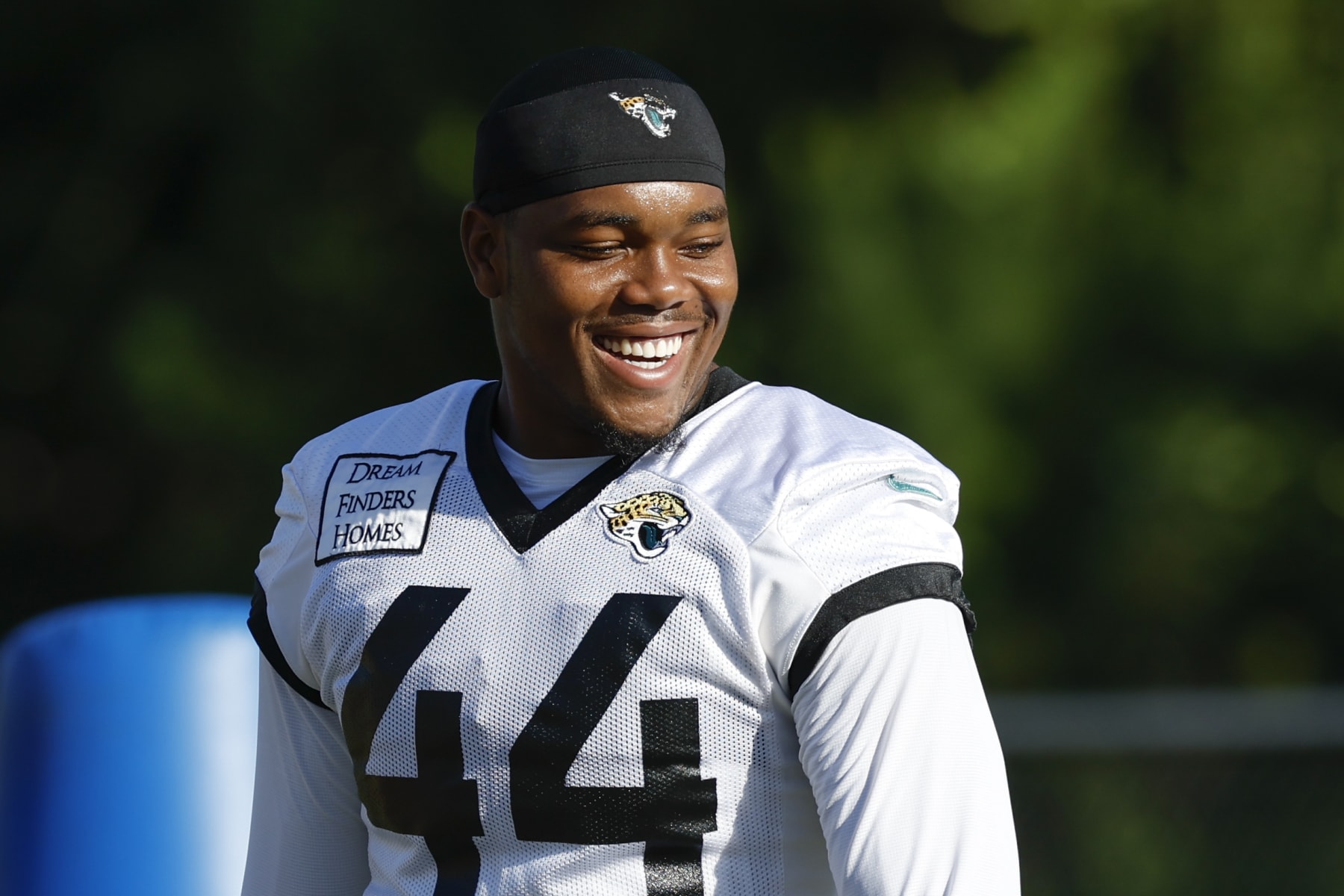 JACKSONVILLE, FL - JULY 27: Jacksonville Jaguars linebacker Travon Walker (44) during training camp on July 27, 2022 at Episcopal School of Jacksonville in Jacksonville, Fl. (Photo by David Rosenblum/Icon Sportswire via Getty Images)