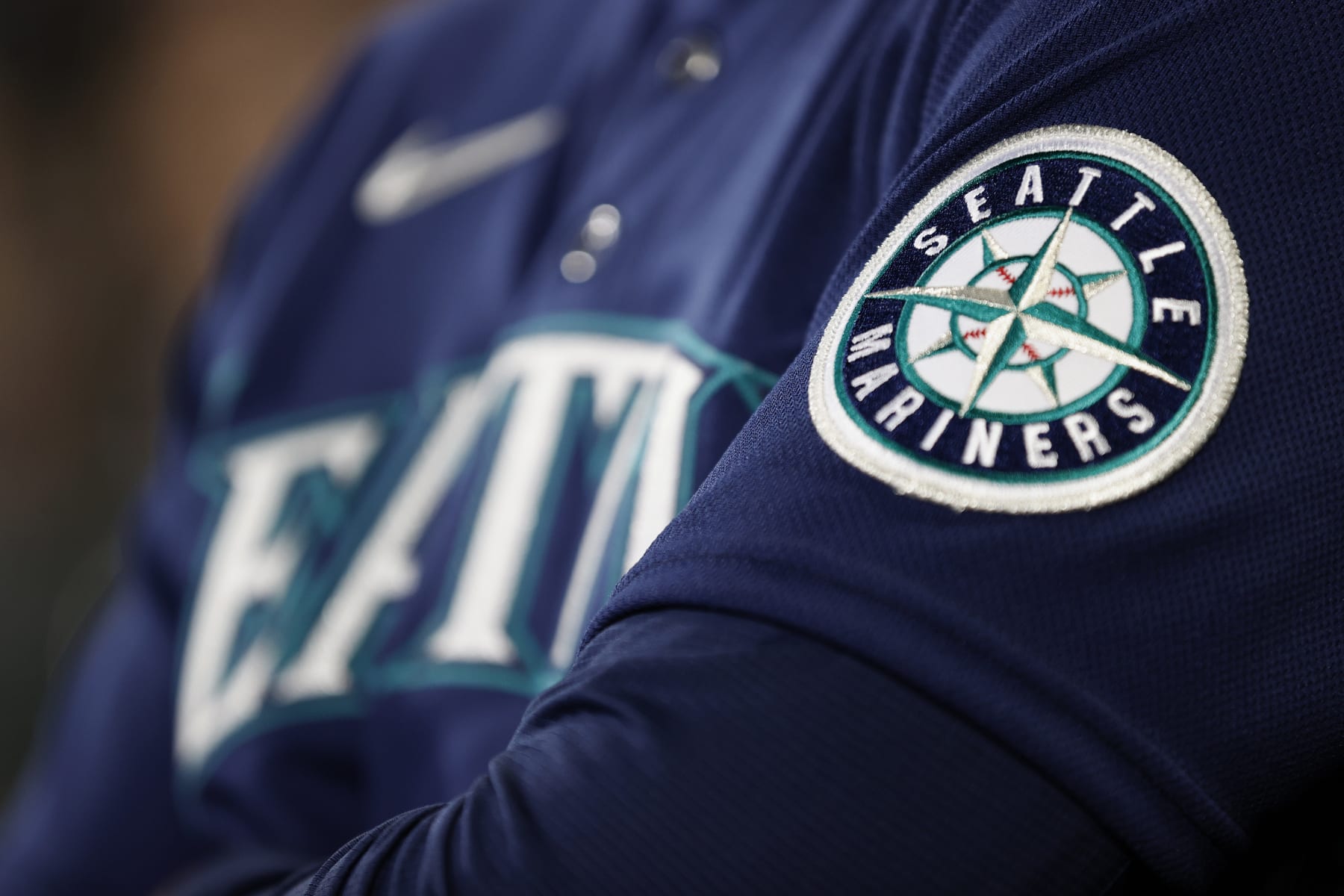 SEATTLE, WASHINGTON - MAY 07: A Seattle Mariners logo is seen before the game against the Tampa Bay Rays at T-Mobile Park on May 07, 2022 in Seattle, Washington. (Photo by Steph Chambers/Getty Images)
