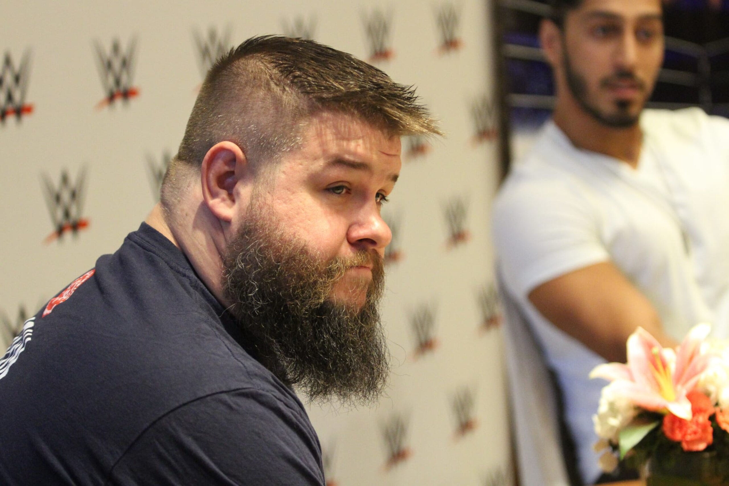 MARCO POLO ORTIGAS, PASIG CITY, METRO MANILA, PHILIPPINES - 2019/09/20: WWE Superstar Adeel Alam known as Ali and former WWE Universal Champion Kevin Owens had a meet and greet session with the members of the media in Manila last September 20 to promote the upcoming WWE Live Event at the Araneta Coliseum later that night. (Photo by Dennis Jerome Acosta/Pacific Press/LightRocket via Getty Images) MARCO POLO ORTIGAS, PASIG CITY, METRO MANILA, PHILIPPINES - 2019/09/20: WWE Superstar Adeel Alam known as Ali and former WWE Universal Champion Kevin Owens had a meet and greet session with the members of the media in Manila last September 20 to promote the upcoming WWE Live Event at the Araneta Coliseum later that night. (Photo by Dennis Jerome Acosta/Pacific Press/LightRocket via Getty Images)
