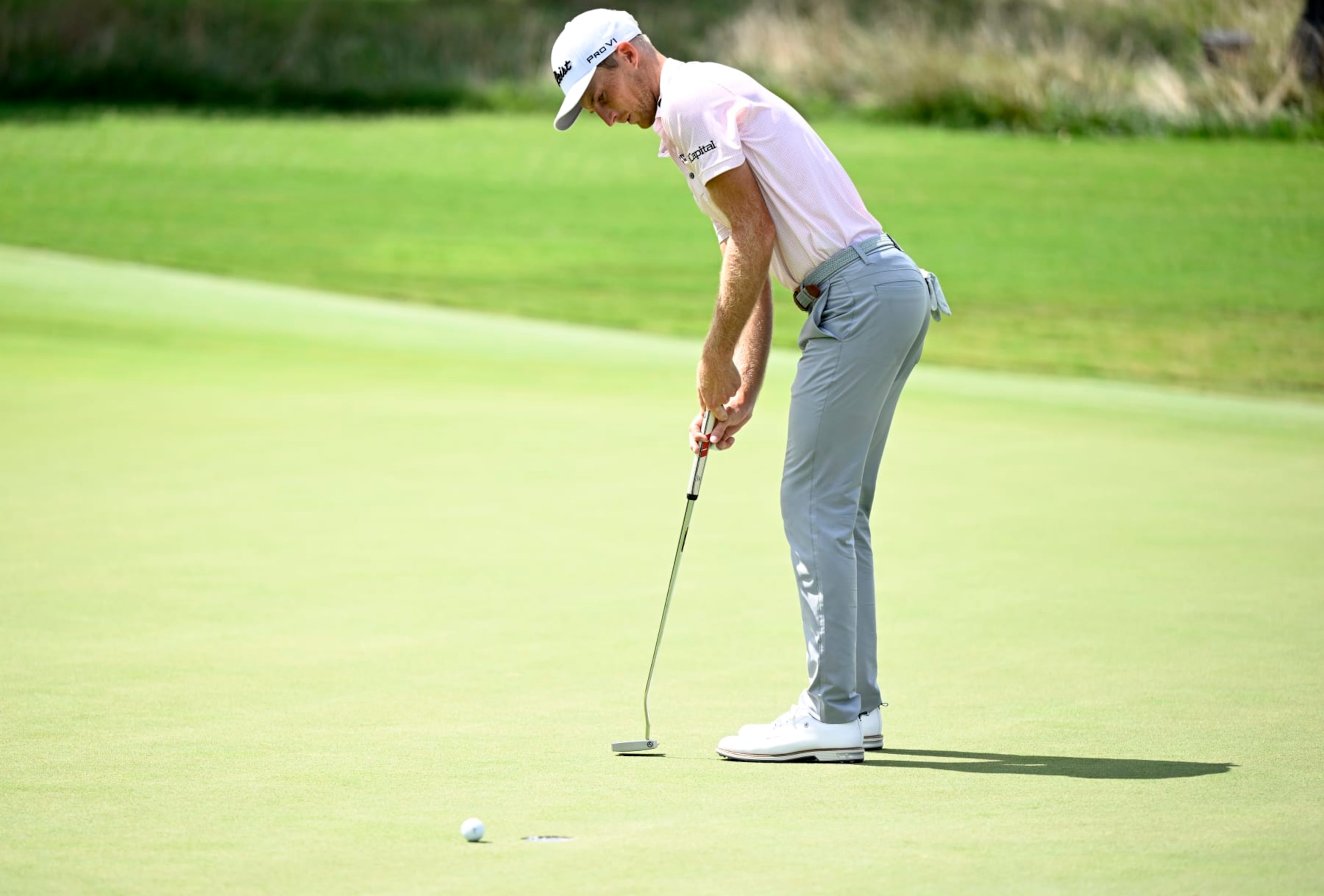 GREENSBORO, NORTH CAROLINA - AUGUST 06: Will Zalatoris of the United States putts on the sixth green during the third round of the Wyndham Championship at Sedgefield Country Club on August 06, 2022 in Greensboro, North Carolina. (Photo by Eakin Howard/Getty Images) GREENSBORO, NORTH CAROLINA - AUGUST 06: Will Zalatoris of the United States putts on the sixth green during the third round of the Wyndham Championship at Sedgefield Country Club on August 06, 2022 in Greensboro, North Carolina. (Photo by Eakin Howard/Getty Images)