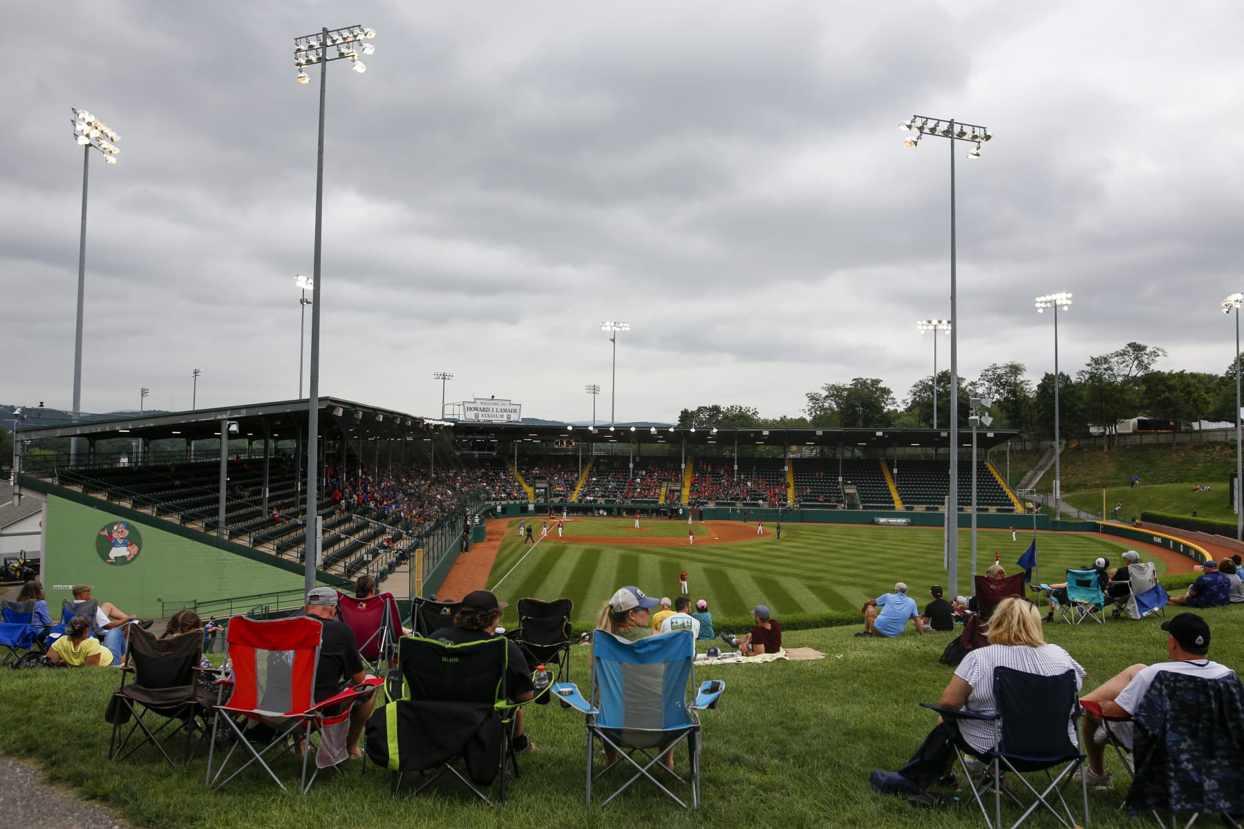 WILLIAMSPORT, PENNSYLVANIA - AUGUST 29: Fans watch as Team Michigan play Team Ohio during the 2021 Little League World Series championship game at Howard J. Lamade Stadium on August 29, 2021 in Williamsport, Pennsylvania. (Photo by Joshua Bessex/Getty Images)