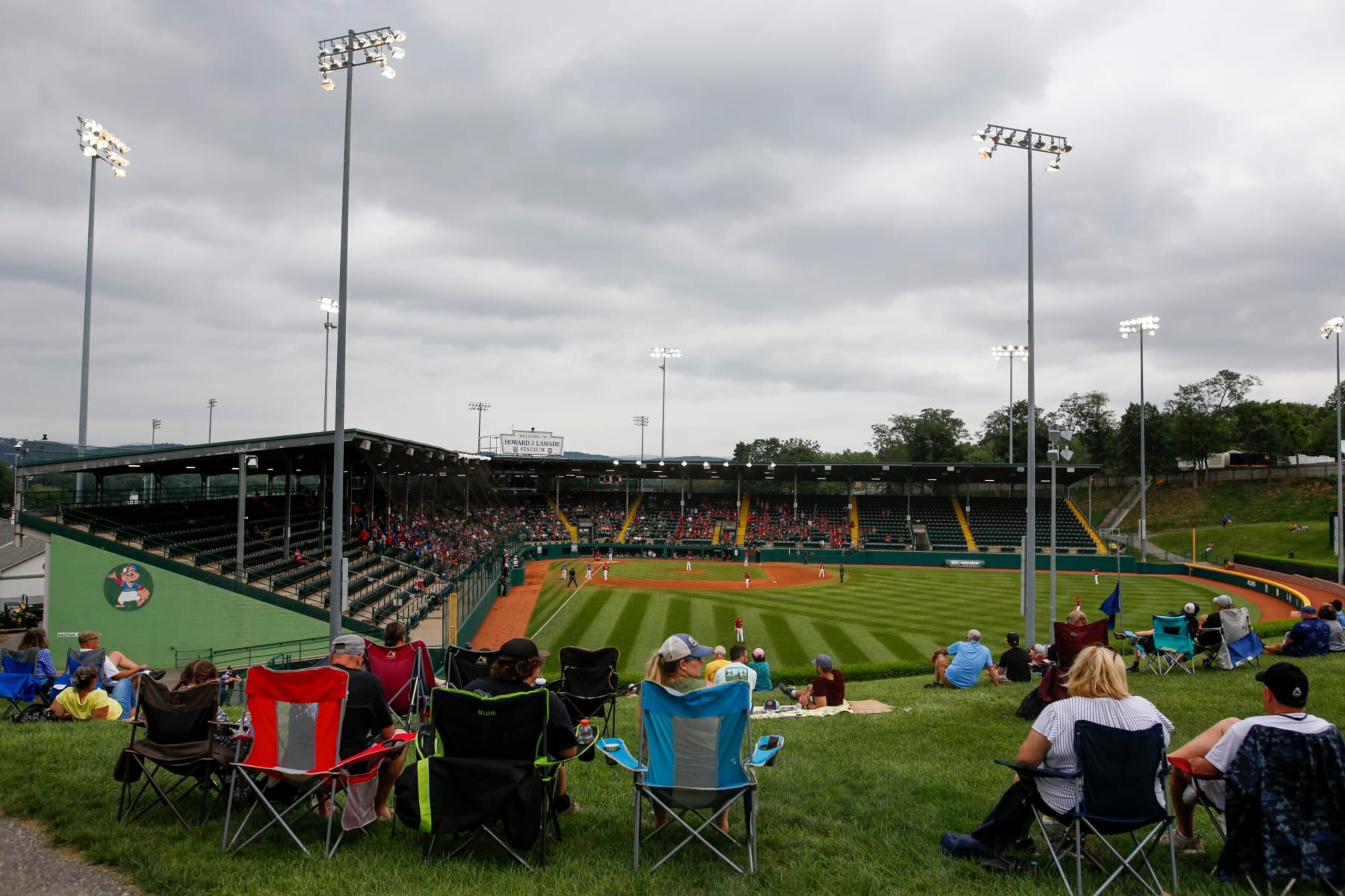 WILLIAMSPORT, PENNSYLVANIA - AUGUST 29: Fans watch as Team Michigan play Team Ohio during the 2021 Little League World Series championship game at Howard J. Lamade Stadium on August 29, 2021 in Williamsport, Pennsylvania. (Photo by Joshua Bessex/Getty Images)