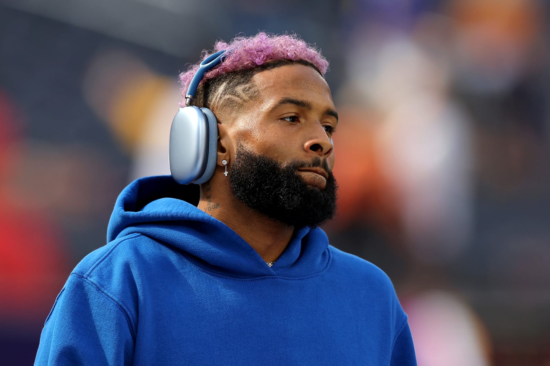 INGLEWOOD, CALIFORNIA - FEBRUARY 13: Odell Beckham Jr. #3 of the Los Angeles Rams warms up before Super Bowl LVI against the Cincinnati Bengals at SoFi Stadium on February 13, 2022 in Inglewood, California. (Photo by Kevin C. Cox/Getty Images)