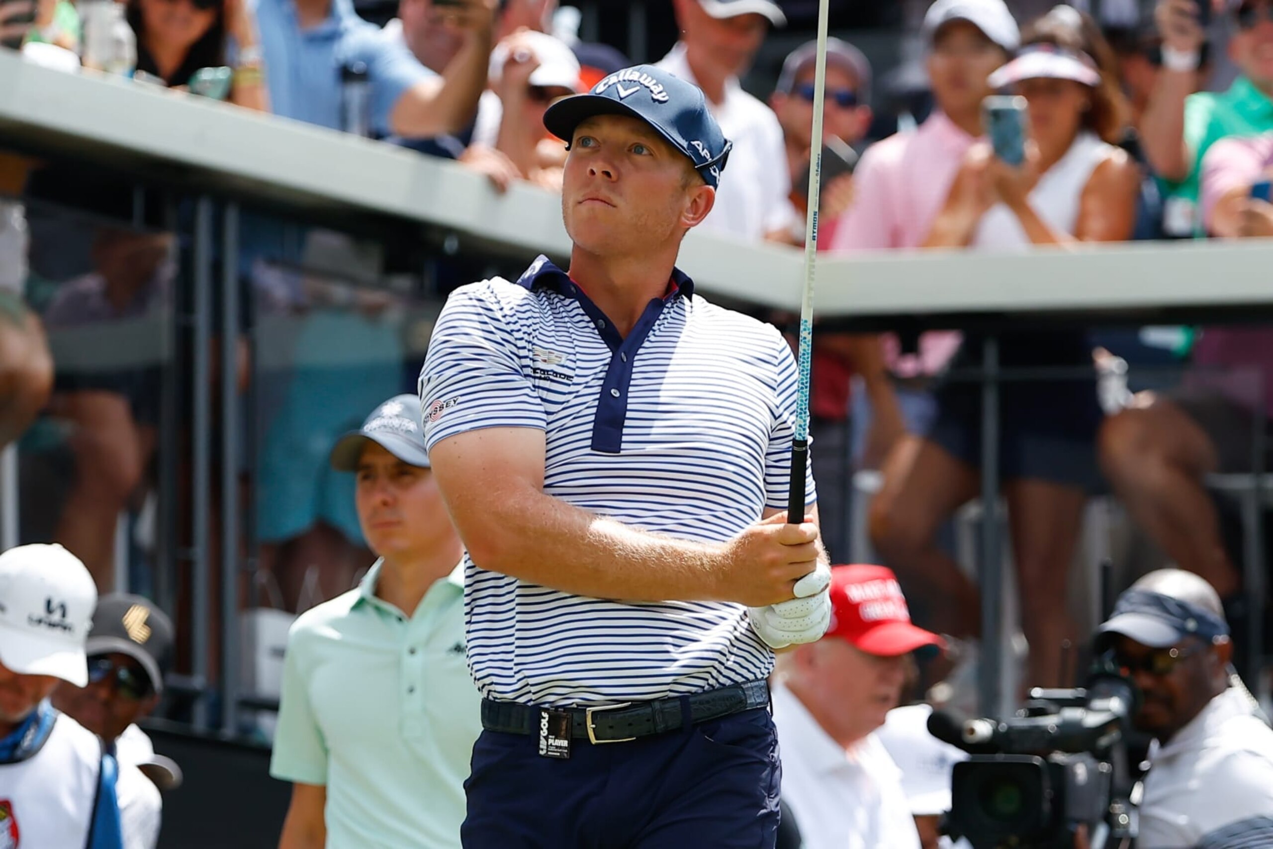 BEDMINSTER, NJ - JULY 31: Talor Gooch at the first tee during the 3rd round of the LIV Golf Invitational Series Bedminster on July 31, 2022 at Trump National Golf Club in Bedminster, New Jersey.  
(Photo by Rich Graessle/Icon Sportswire via Getty Images)
