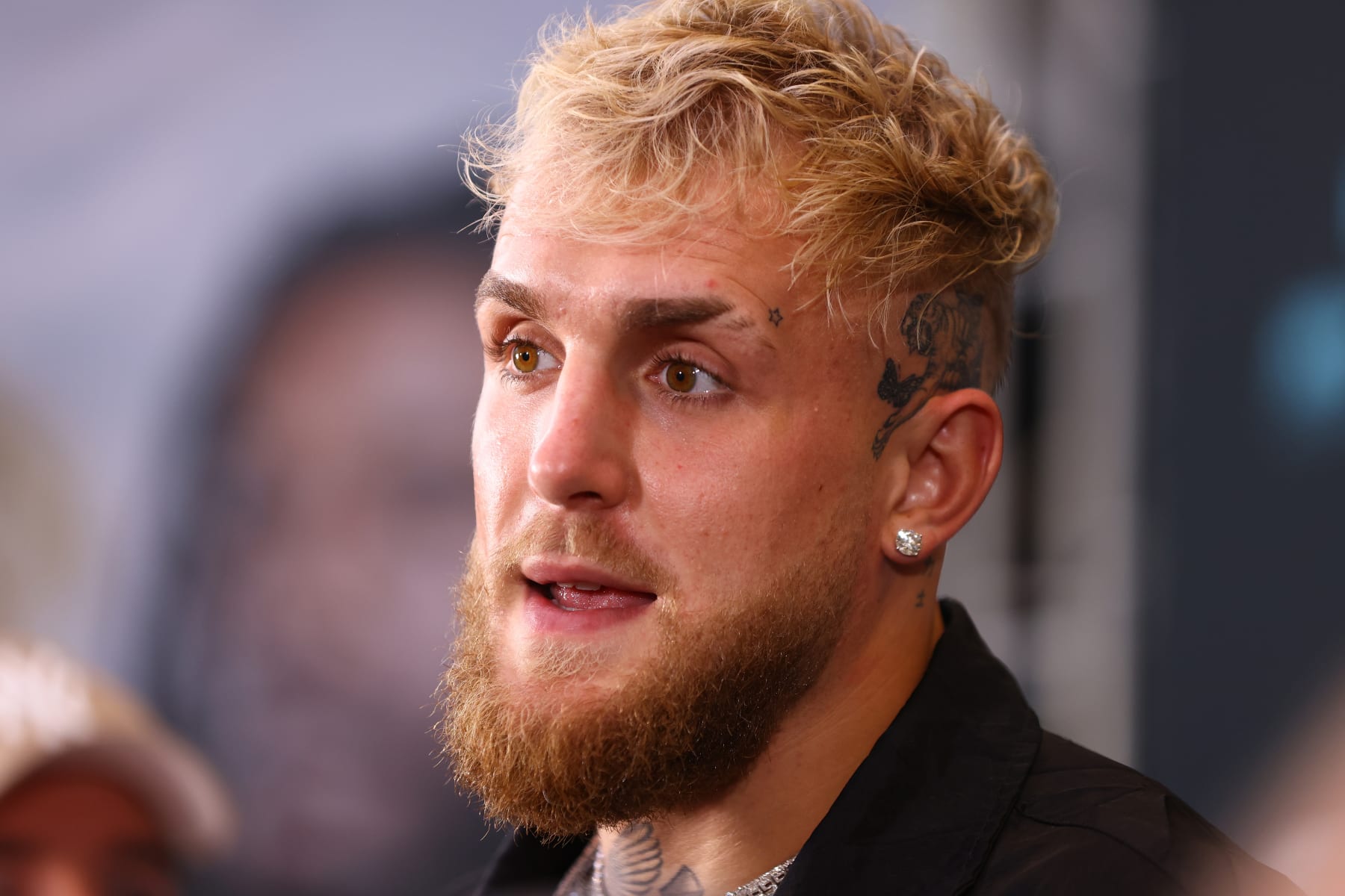 NEW YORK, NEW YORK - JULY 12: Jake Paul answers questions from the media during a press conference at Madison Square Garden on July 12, 2022 in New York City. (Photo by Mike Stobe/Getty Images)